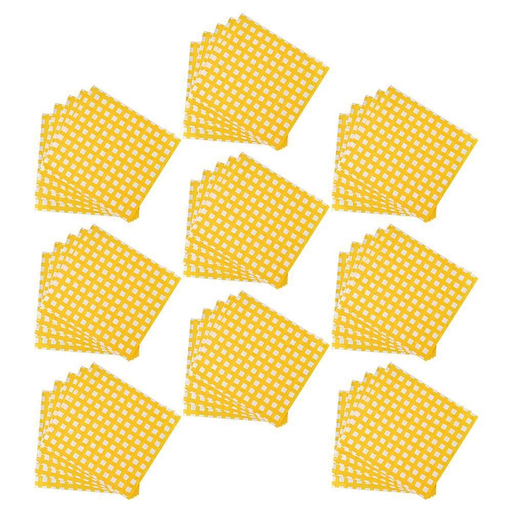 Yellow Oil-Proof Sandwich Wrapper for Food Wrapping 100Pcs