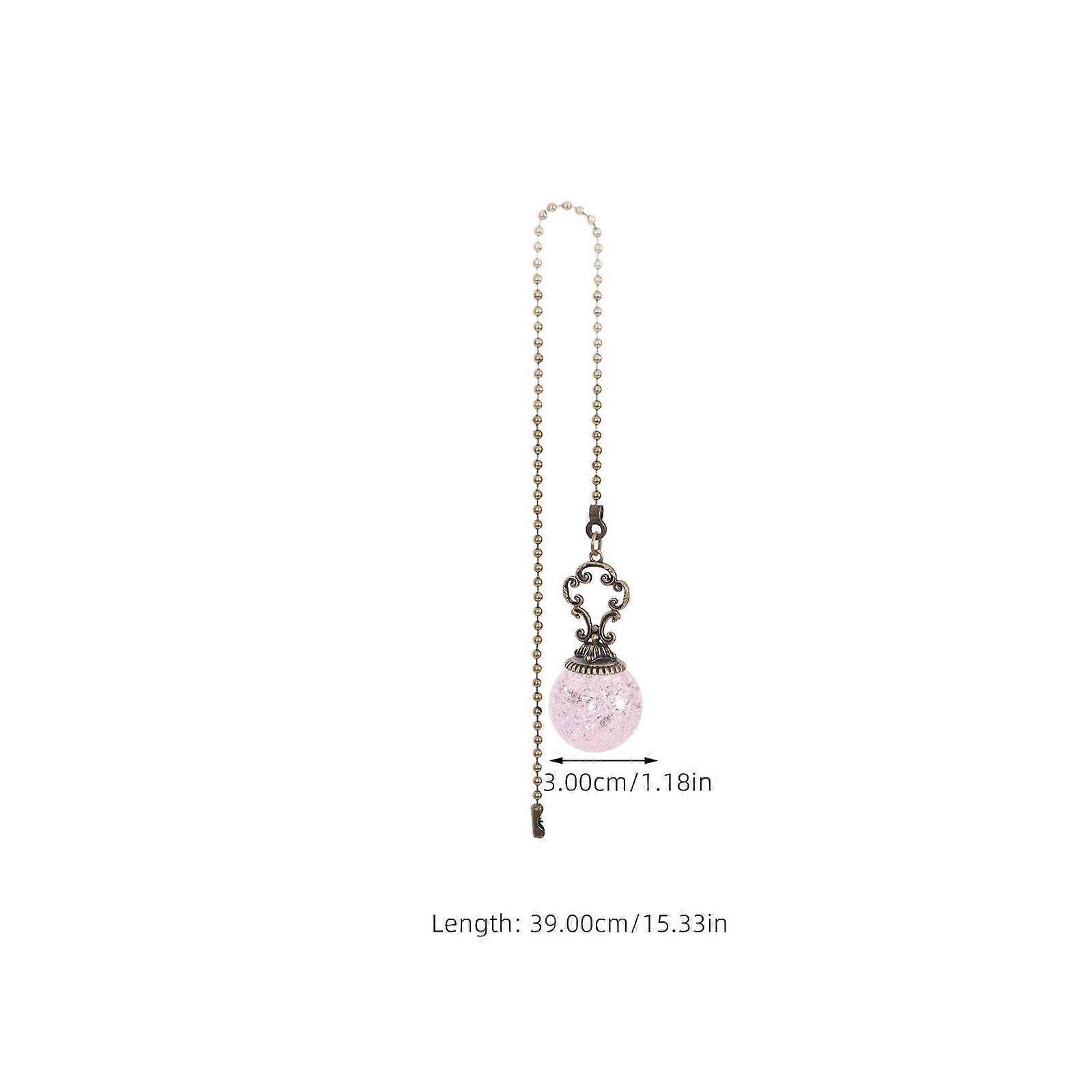 Ceiling Fan Pull Chain Pendant Extension in Pink for 4Pcs Fans