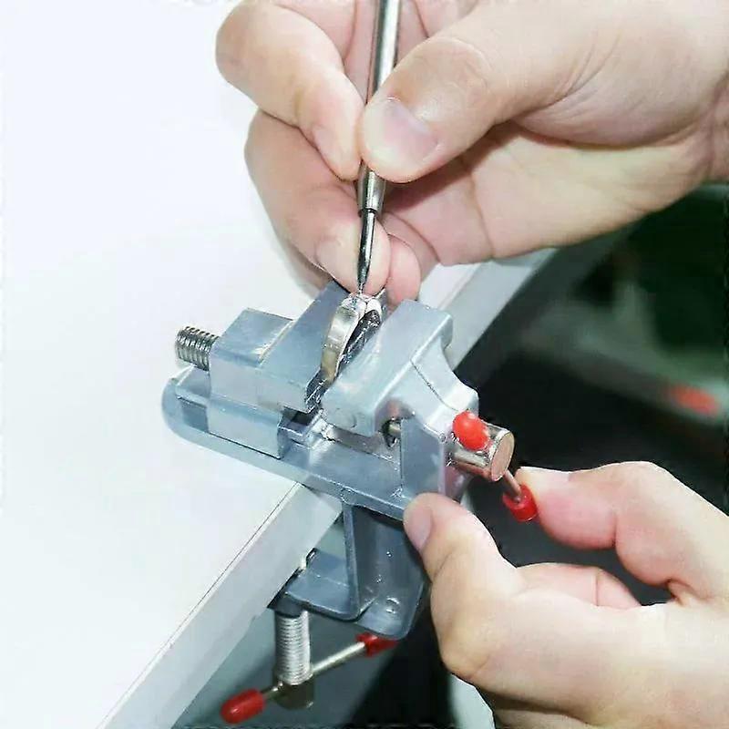 360 Rotary Mini Bench Vise Clamp Table Swivel Lock Clamp DIY Repair Tool
