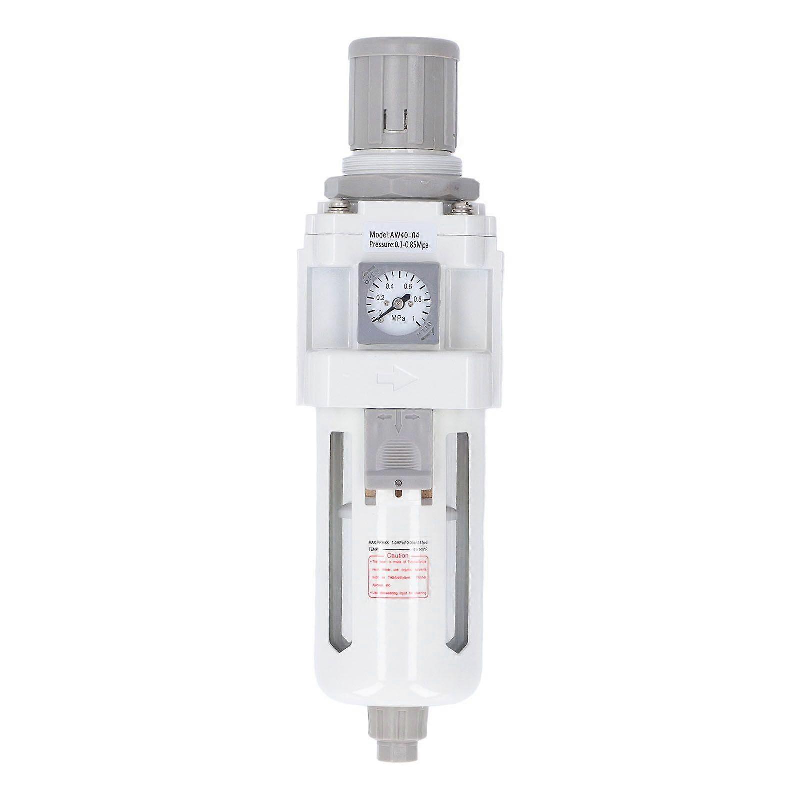 Air Filter Pressure Regulator G1/2in Differential Pressure Automatic Drainage Air Compressor Filter with Gauge