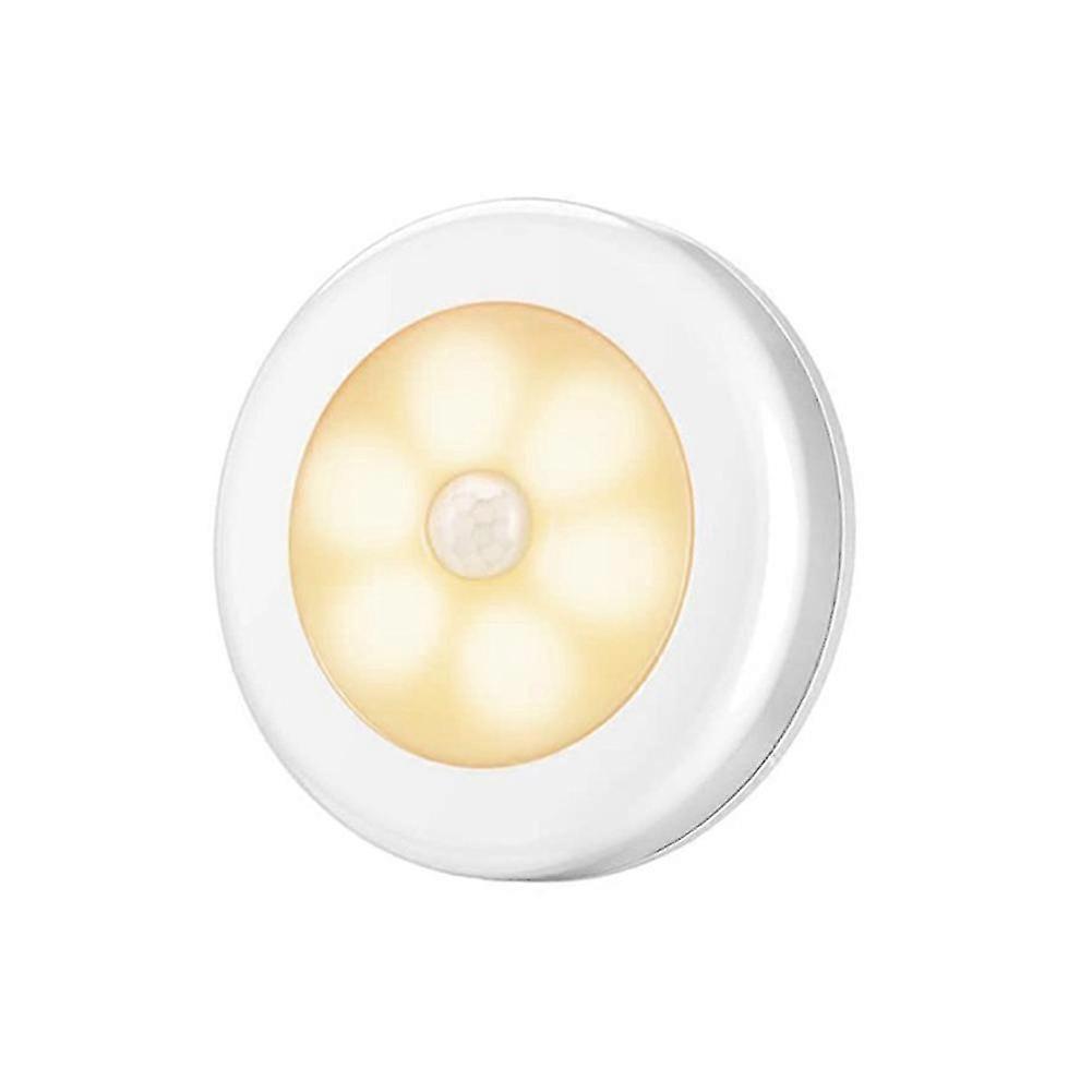 6 Led Motion Sensor Lights Pir Wireless Night Light Battery Cabinet Stair Lamp