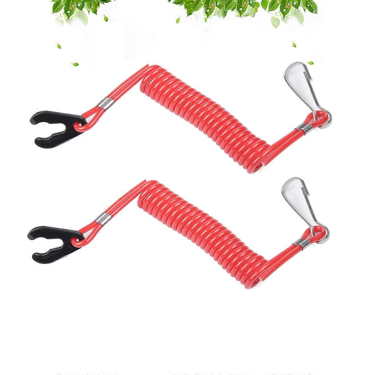 Outboard Motors Lanyard 2Pcs Boat Safety Lanyard for Outboard Engine Ignition Cutoff 20x2x2cm