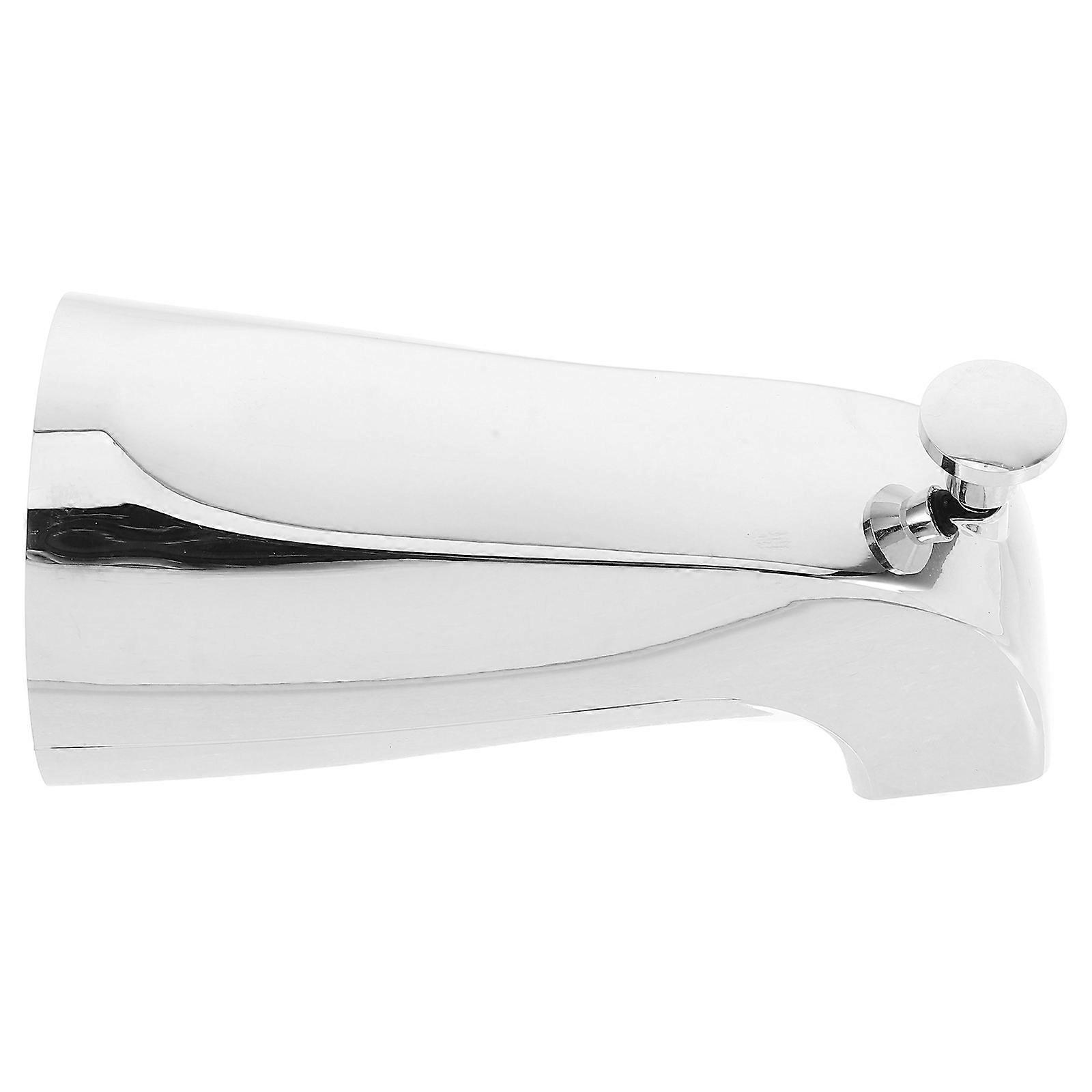 Silver Bathtub Faucet Slip on Tub Spout with Diverter 4Pcs Set for Bathroom