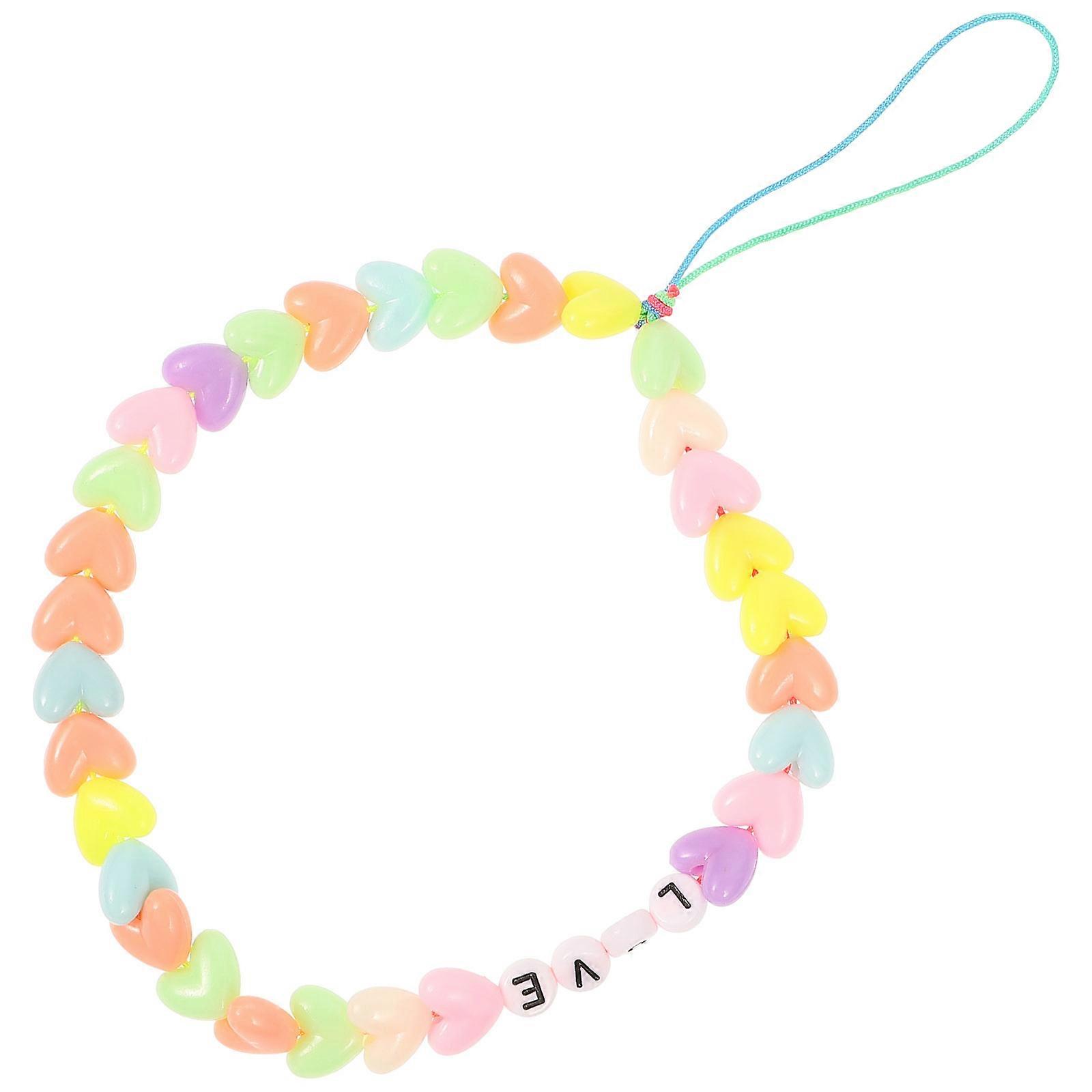 Bohemian Phone Chain Decorative Phone Charm with 2Pcs Beaded Wrist Straps