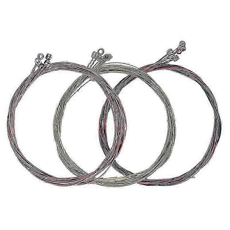 3 Sets Of 6 Replacement Steel String For Acoic Guitar (1 Set, 1 Set And 1 Set)