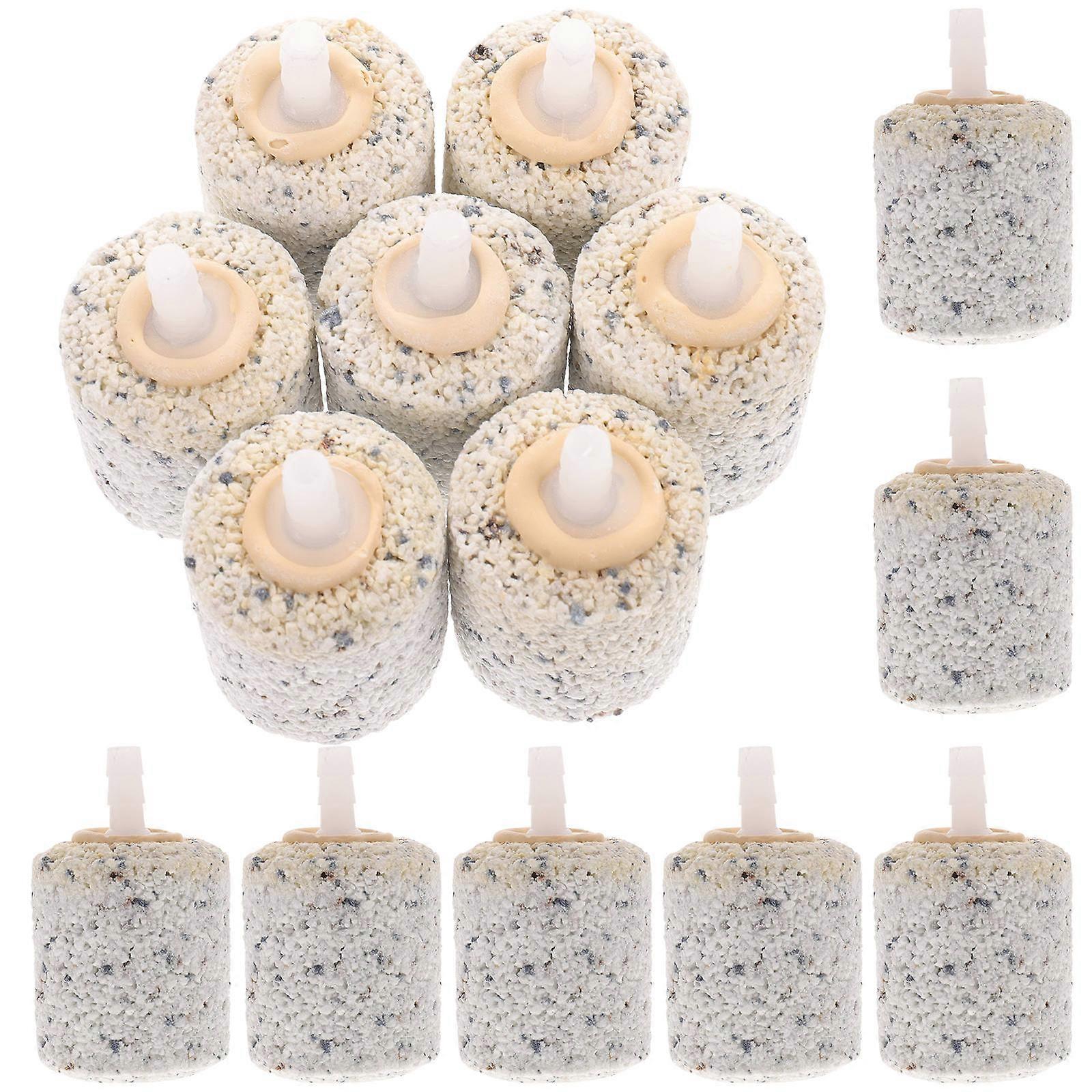 Air Diffuser Stones Cylinder For Hydroponics Water Flow Creation 5X3X3CM White 15Set