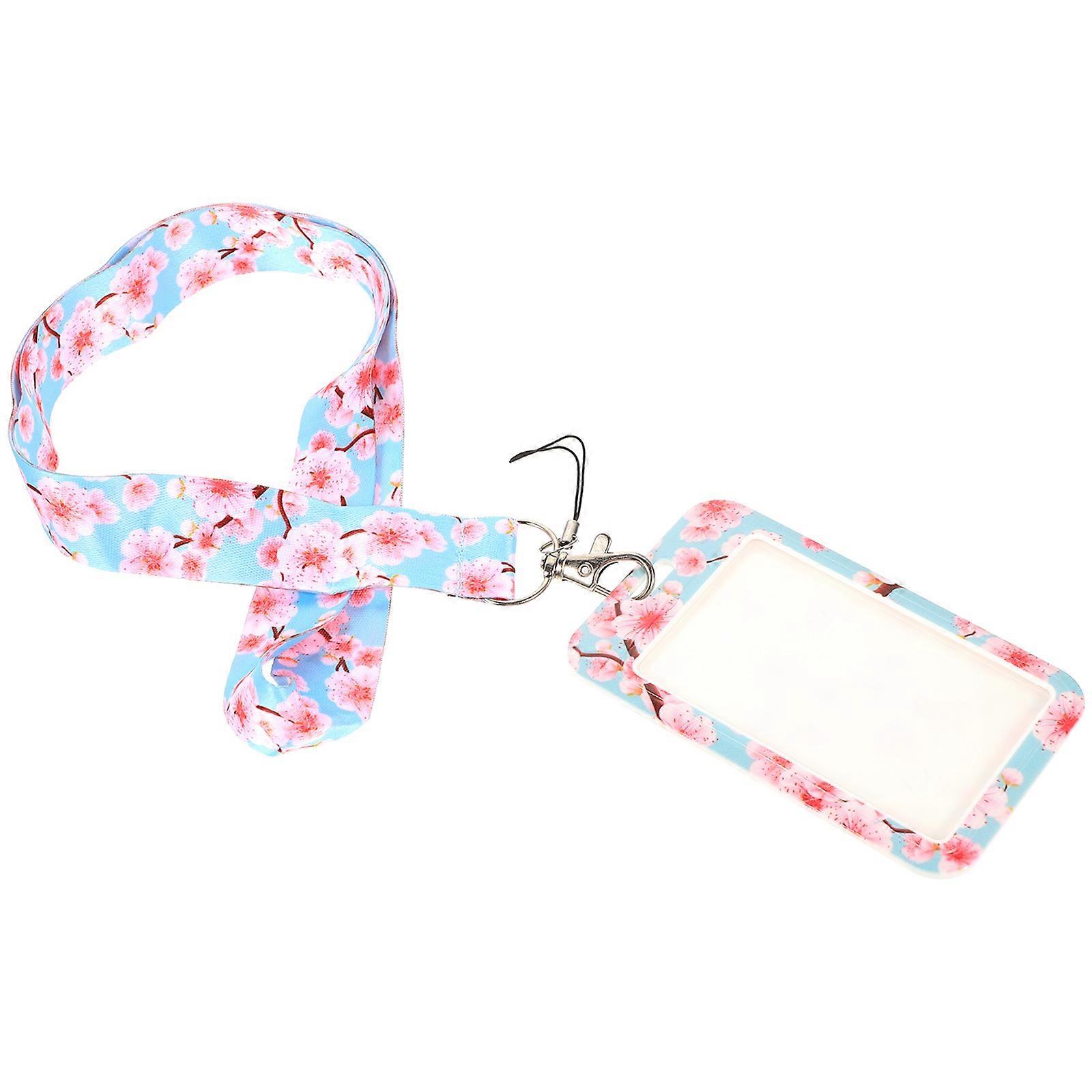 3Pcs Rectangular Floral Card Keeper Suitable For Campus Cards With Anti-Scratch Functionality In Sky-Blue