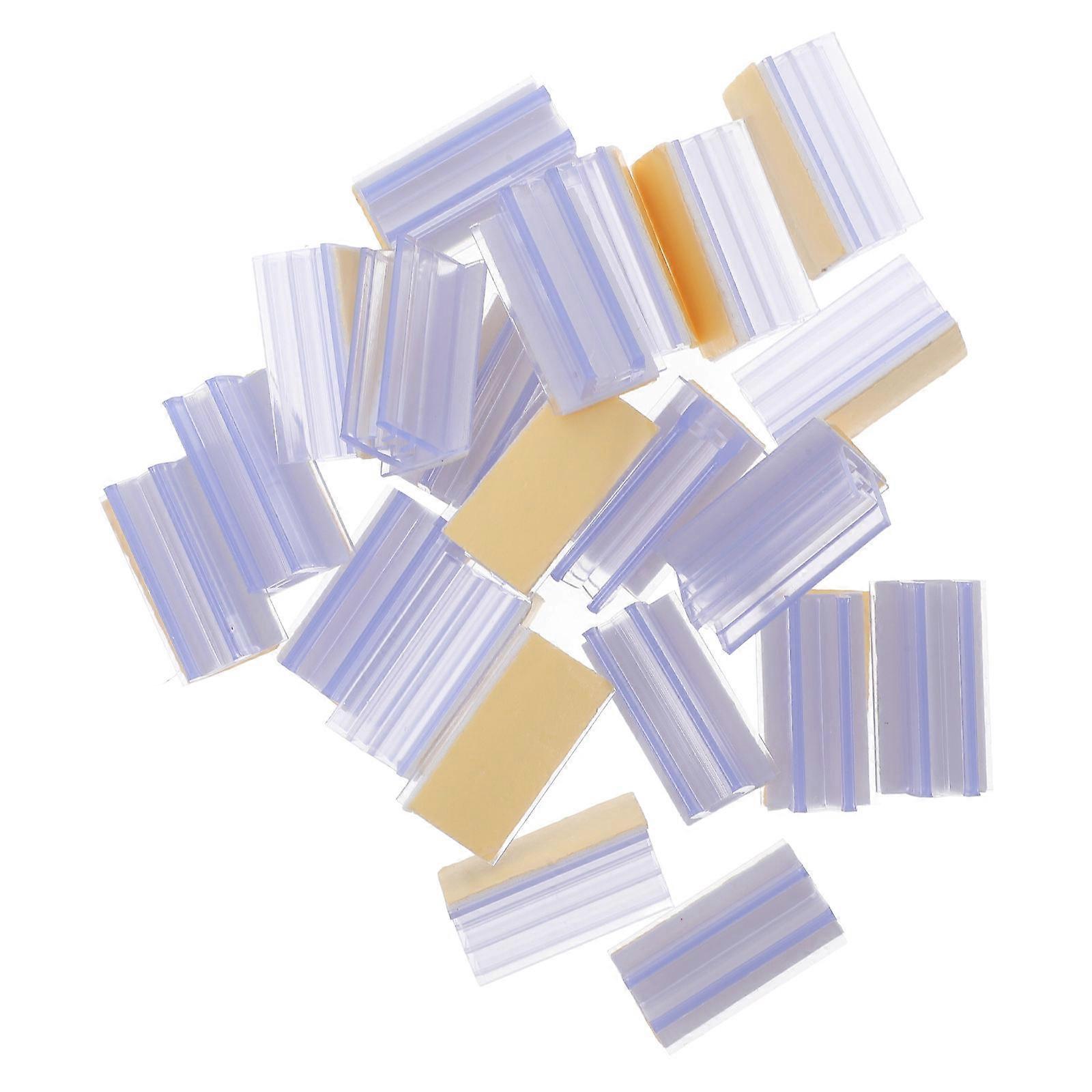40Pcs Transparent Wire Shelf Label Holders For Retail Display Advertising Soft Tooth Clip Reliable
