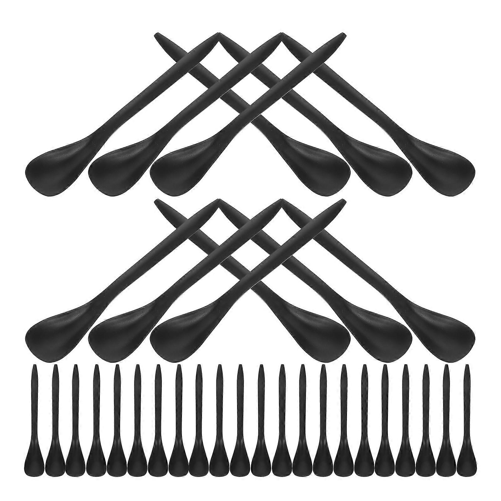 Long Handle Utensils For Milkshakes Tea Stirring And Tall Iced Beverages 800 Pcs Elegant Black