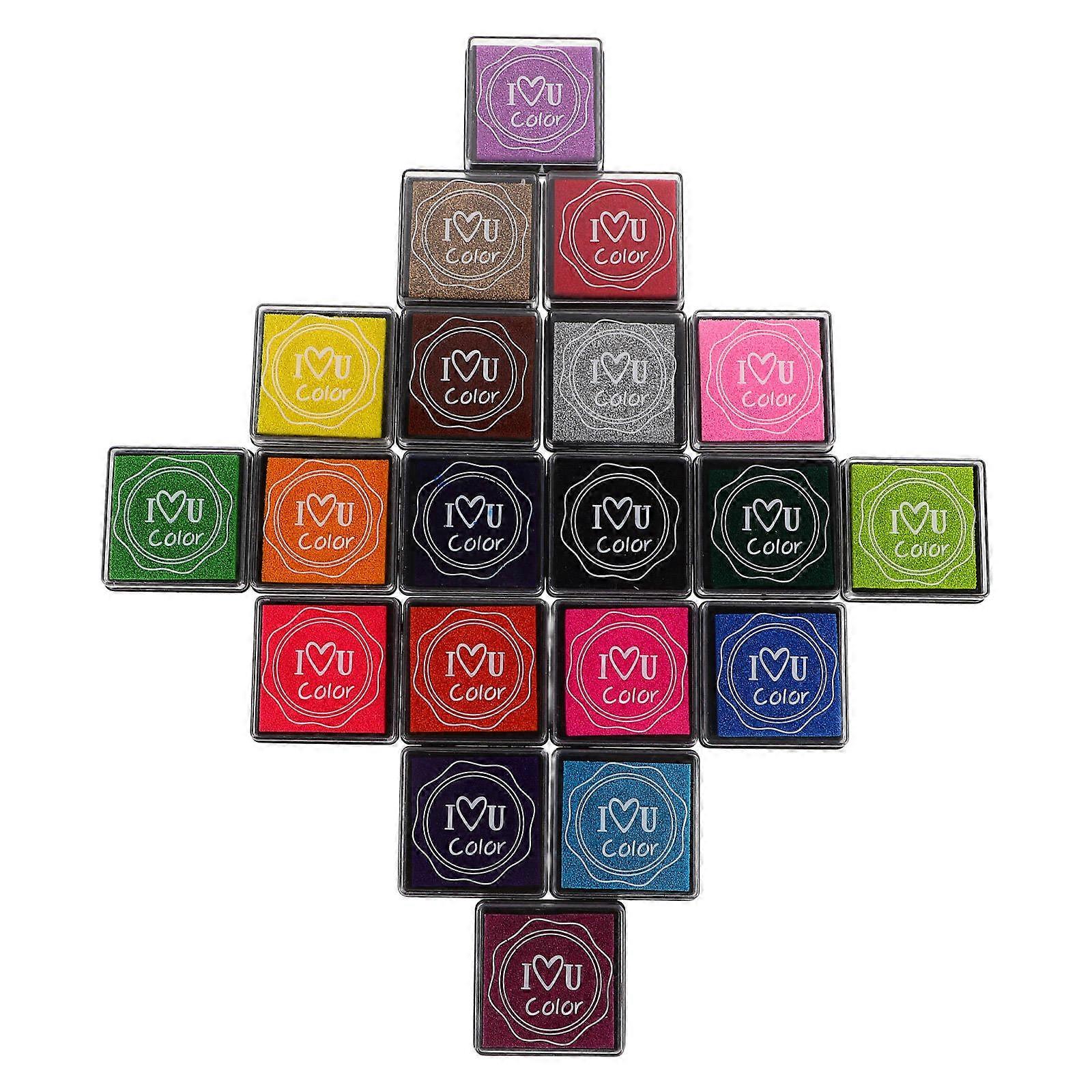 Graffiti Ink Pads Ink Pad Set for Washable Fingerprint Stamping 80Pcs Multi