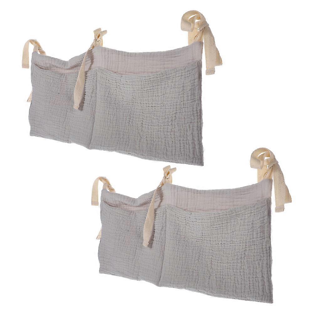 Nursery Style Organizer Bag With Spacious Pockets Lavender Cotton For Toys And Diapers 10 Pcs