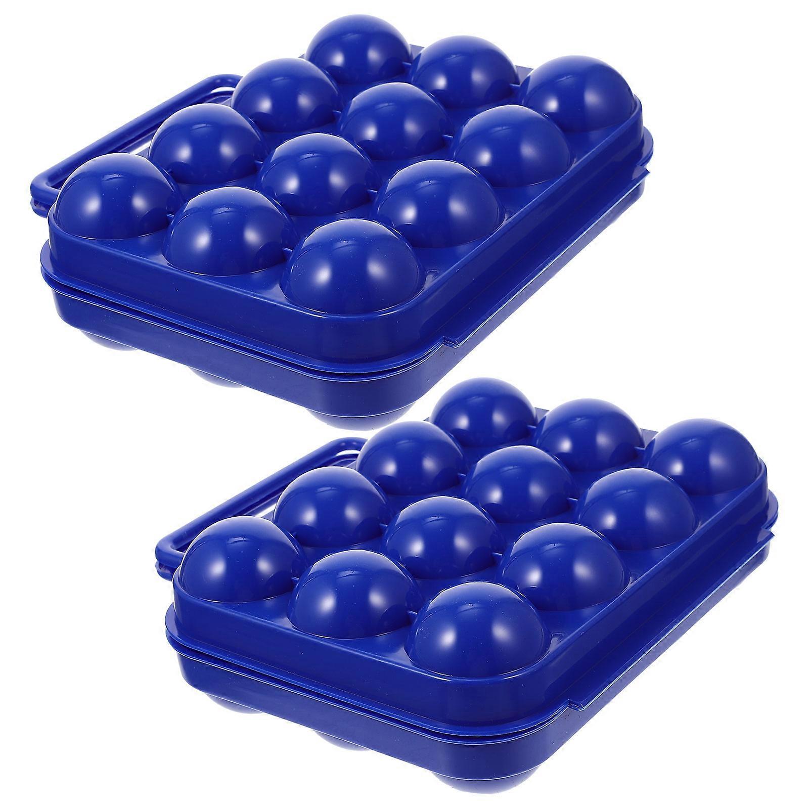 Egg Container For Fridge Camping Egg Carriers Picnic Equipment Square Design Blue Egg Protection 10 Pcs