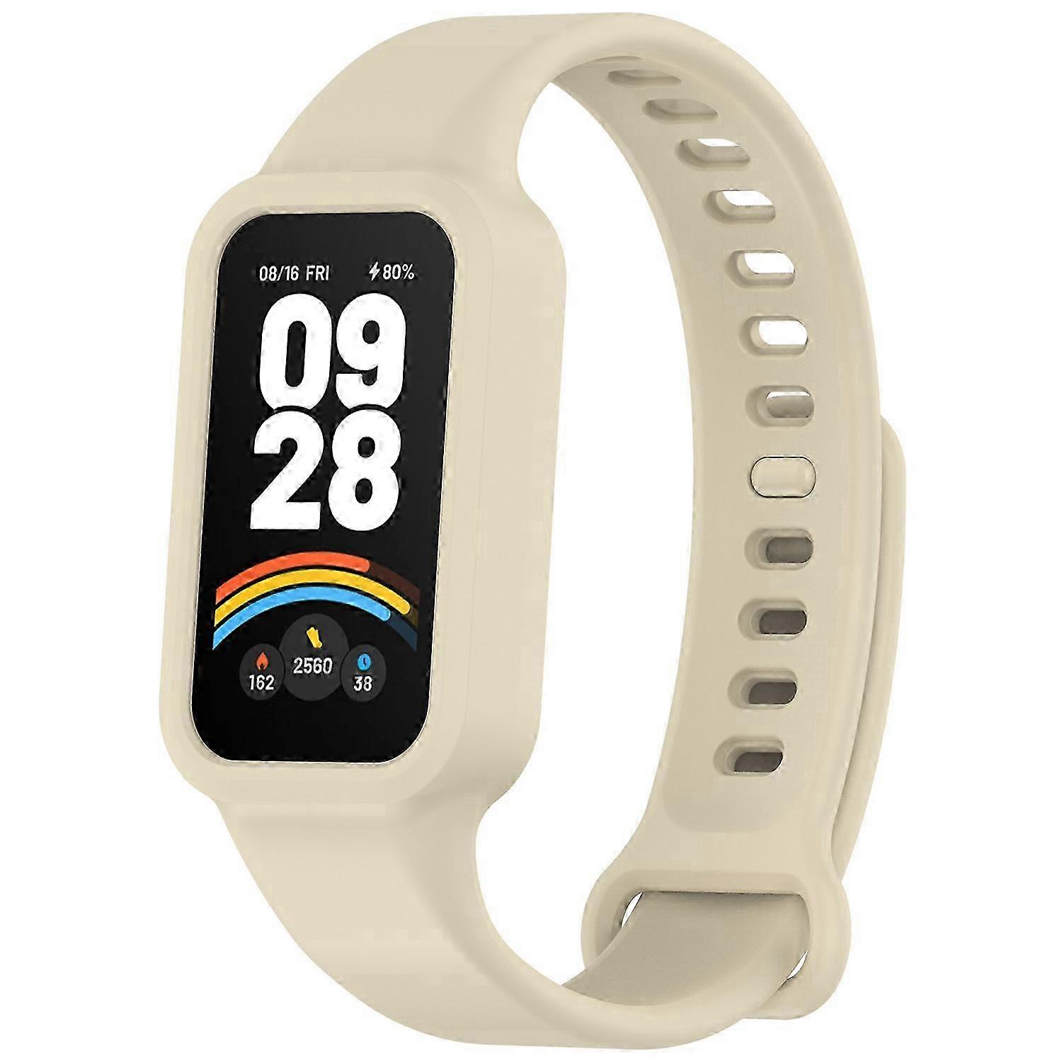 e9y For Xiaomi Smart Band 9 Active Redmi Band 3 Watch Band Soft C9r Silicone Strap with Watch Case -