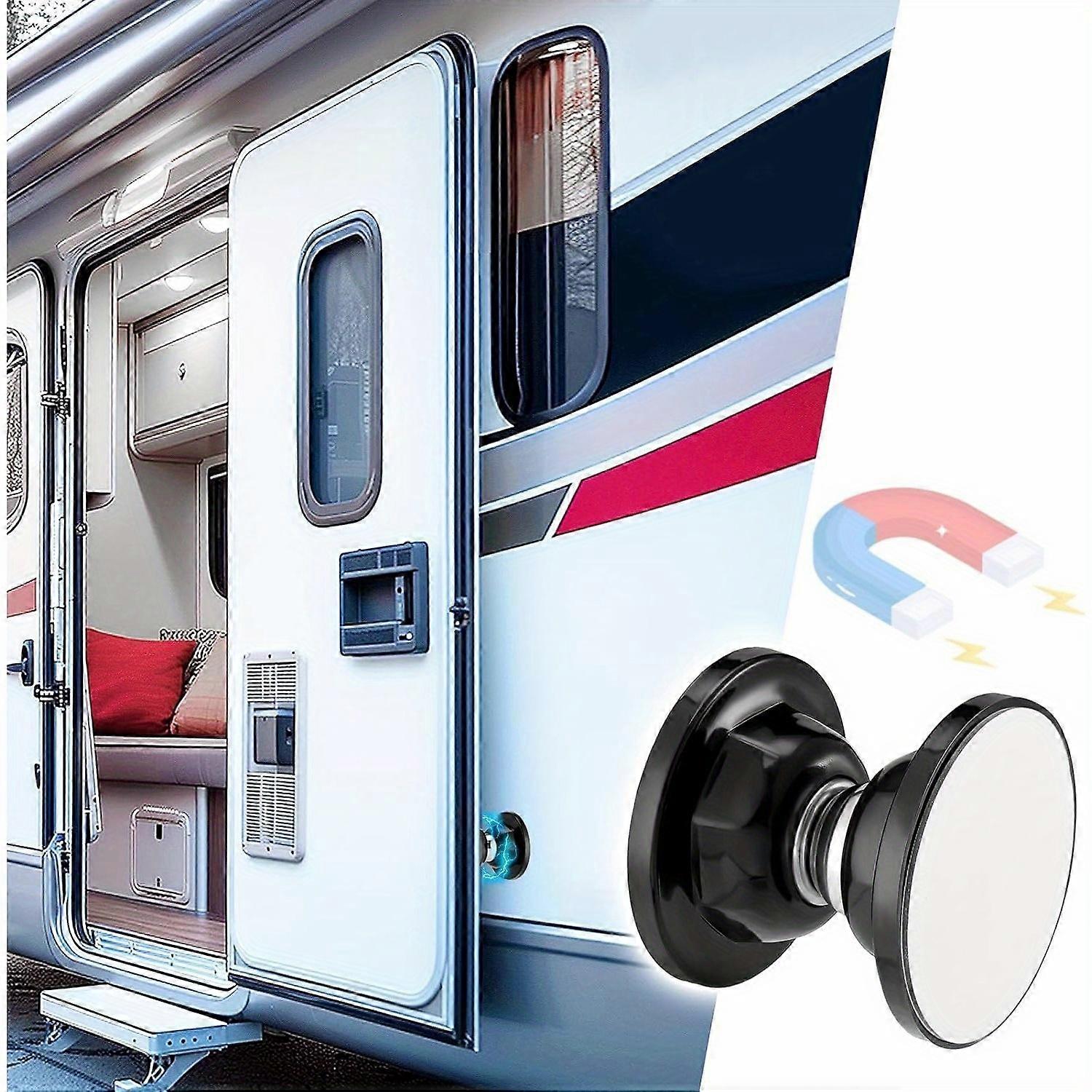 RV Magnetic Door Catch with Adhesives - Easy to Install Camper Trailer Door Holder, Sturdy Stopper for RV Accessories, 1 Pcs