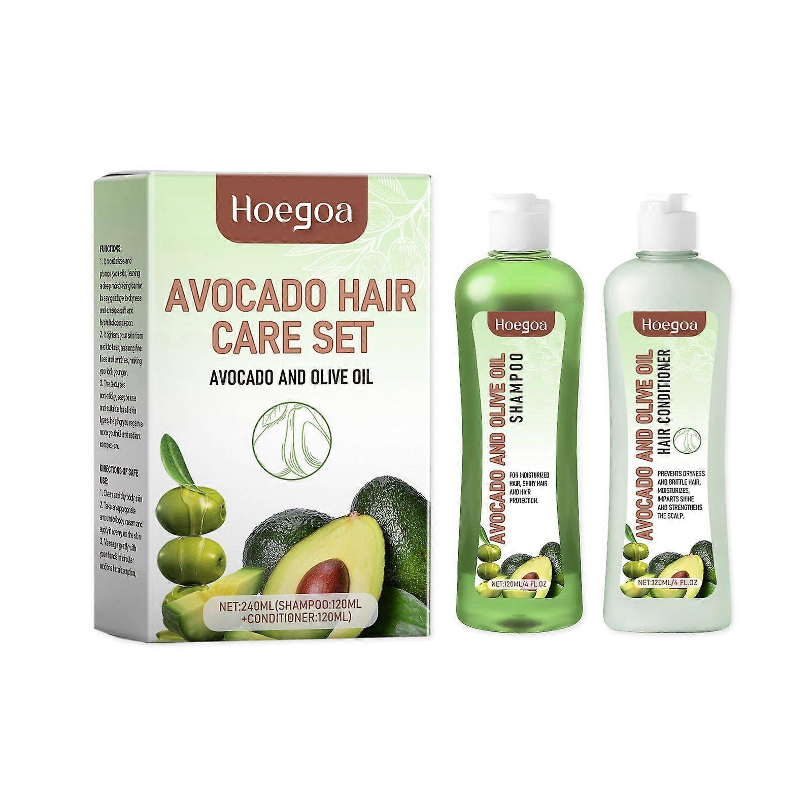 Avocado Haar Hydraterende Shampoo en Conditioner Set Voedt glad en glanzend
