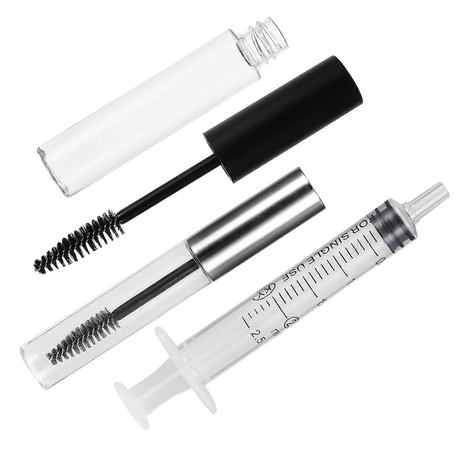 Empty Eyeliner Tube DIY Mascara Storage Container 12Pcs Silver Plastic