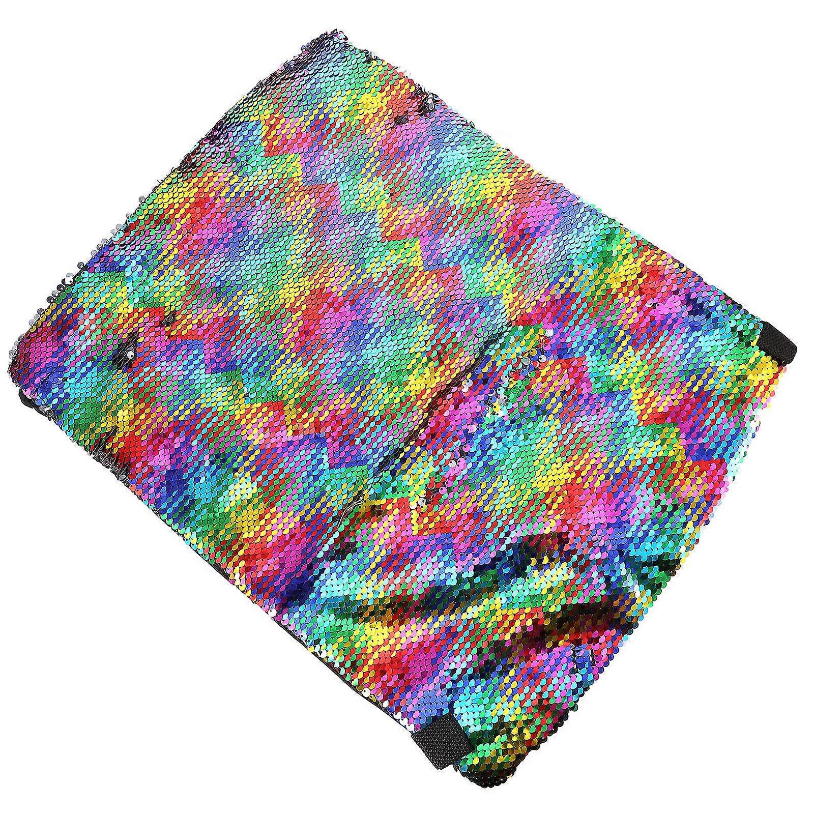 Mermaid Sequin Drawstring Pouch Square Daily Use Cotton 1Pc