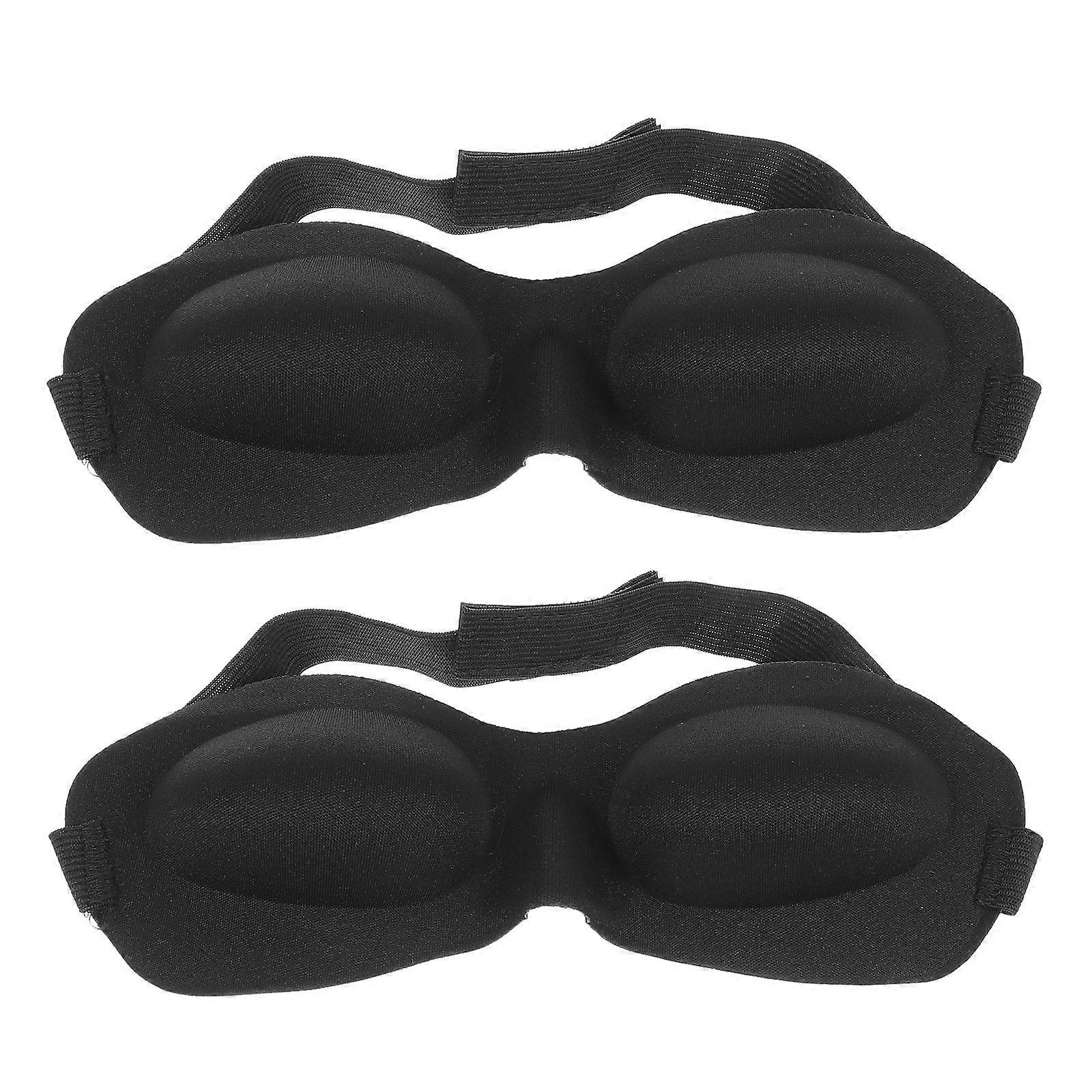 Shading Sleeping Eye Patch Comfortable Blindfold for Sleep 6Pcs Black Eye Mask