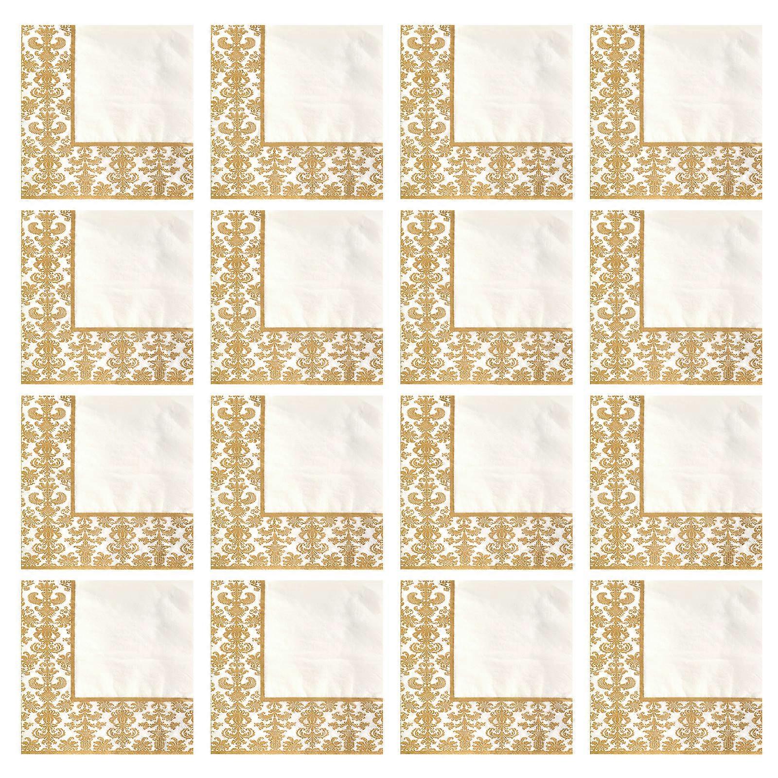 Paper Napkin for Daily Use Gold Printing Napkin for Home 300Pcs