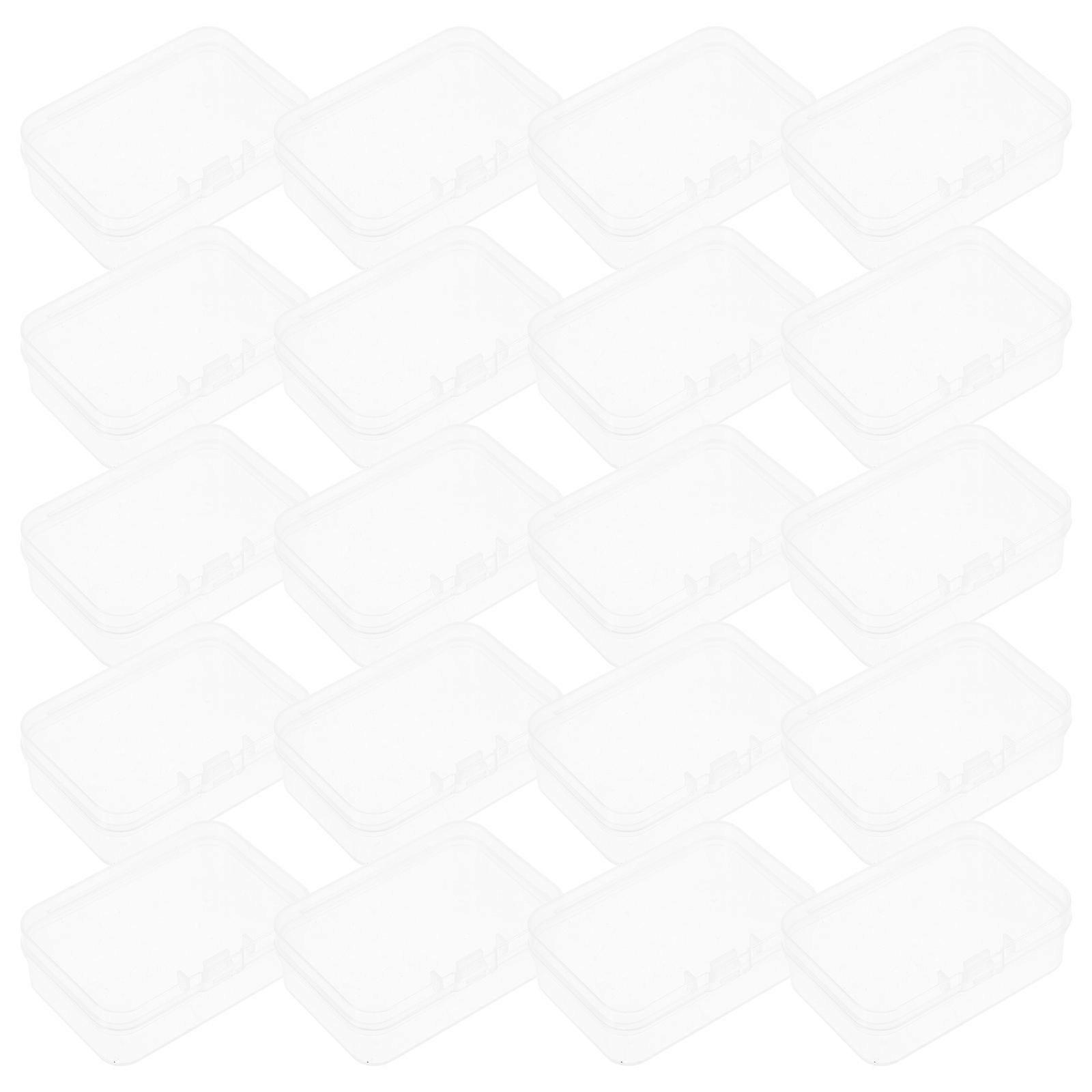 Plastic Small Storage Box Organizer for Storage Use 80Pcs Transparent