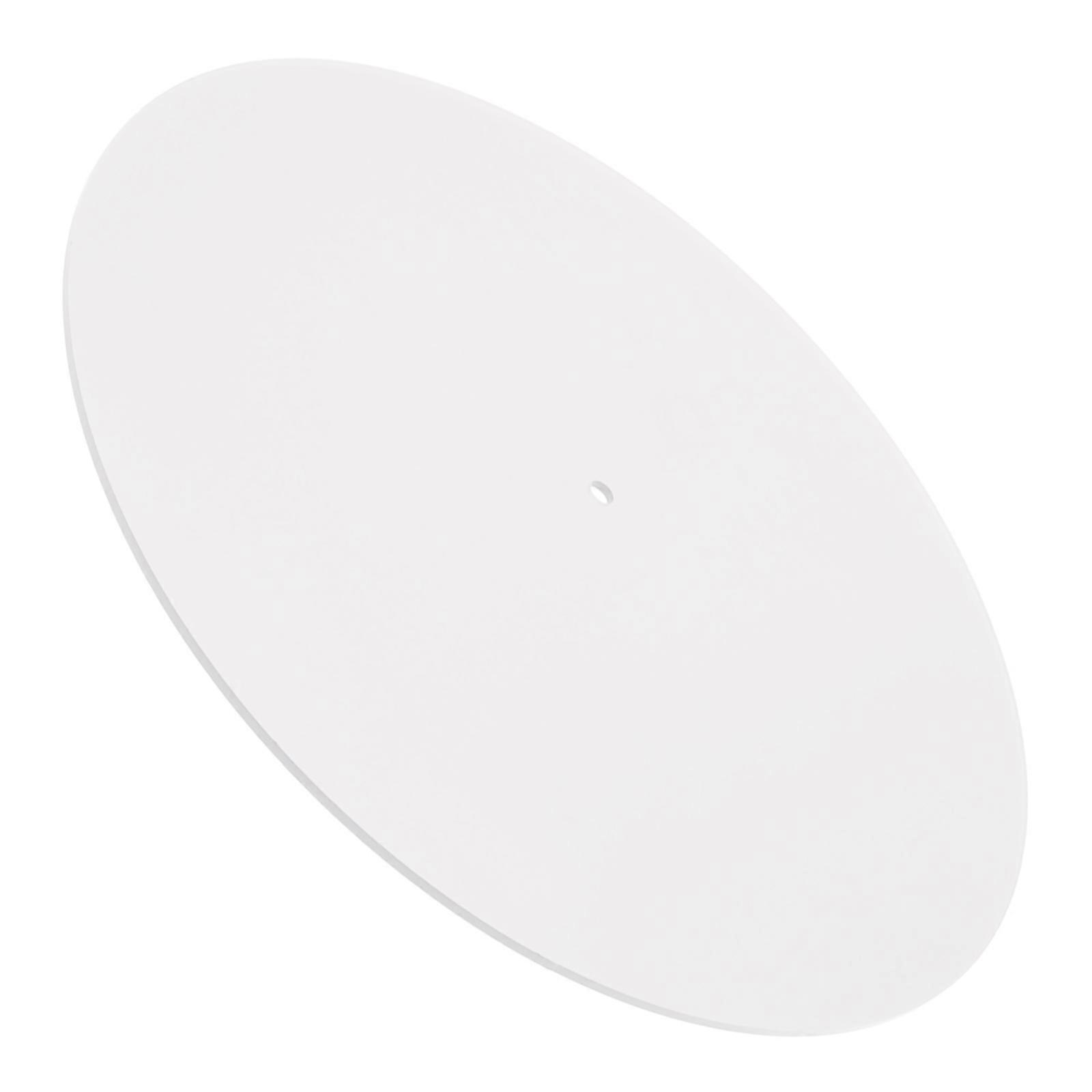 Turntable Platter Mat for Enhanced Grip 2Pcs White Acrylic Record Pads