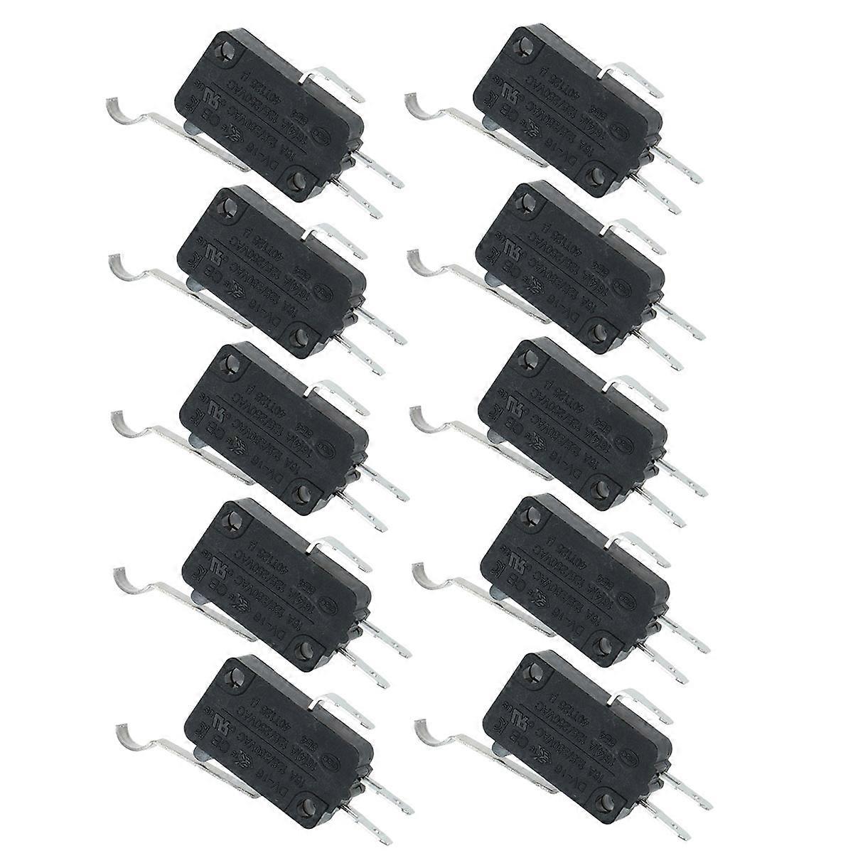Micro Limit Switch for Charging with 3 Long Hinge Lever Waterproof 10Pcs