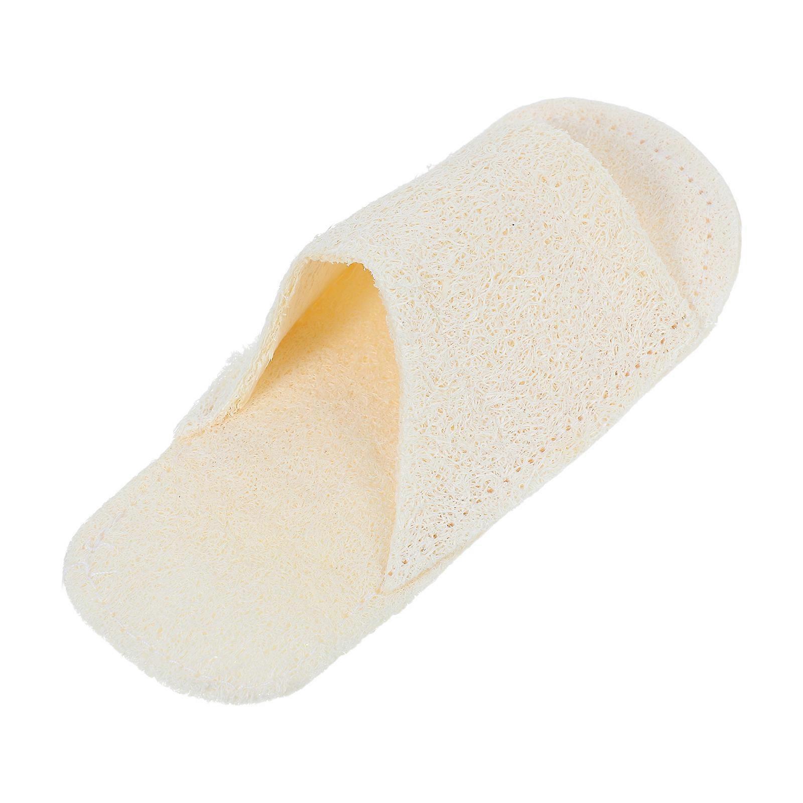 Interactive Dog Toy Slipper Natural Loofah for Chewing 2Pcs Beige Material