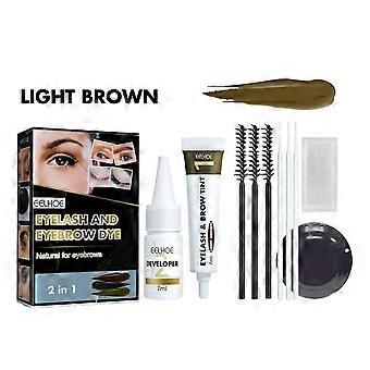 Lash Color Kit (Brown), Lasting for 4 Weeks Professional Eyelash & Eyebrow Color Kit, Instant Eyelash Color with Natural Ingredients, Safe & Easy to U