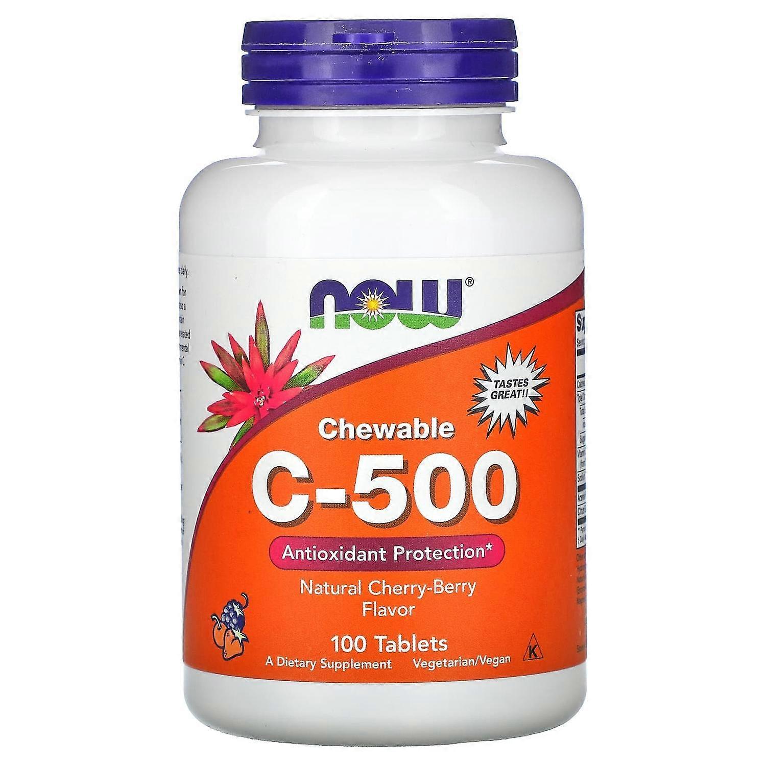 NOW Foods, Chewable C-500, Cherry, 100 Tablets