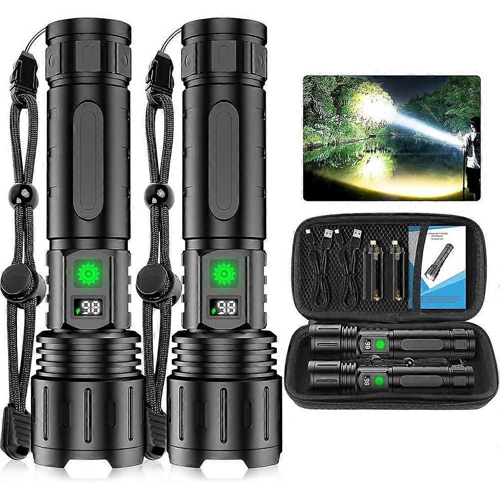 Zoom Flashlight 2000 Lumens Rechargeable 5000mAh Power Bank Adjustable Focus 20H Runtime For Outdoor Emergency