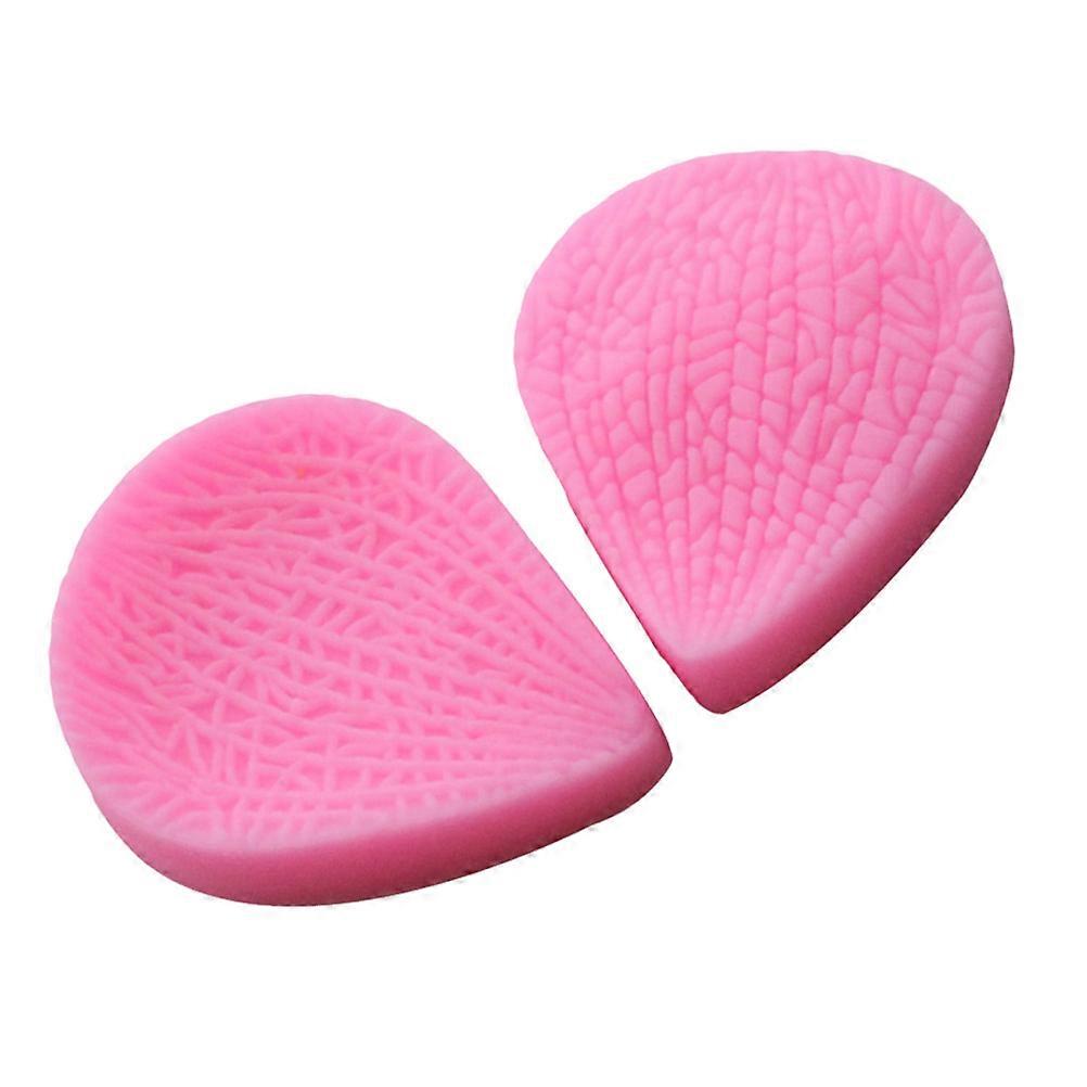 Fondant Molds 3D Petal Shape Silicone Mold for Baking 4Pcs Pink Kitchen Tool