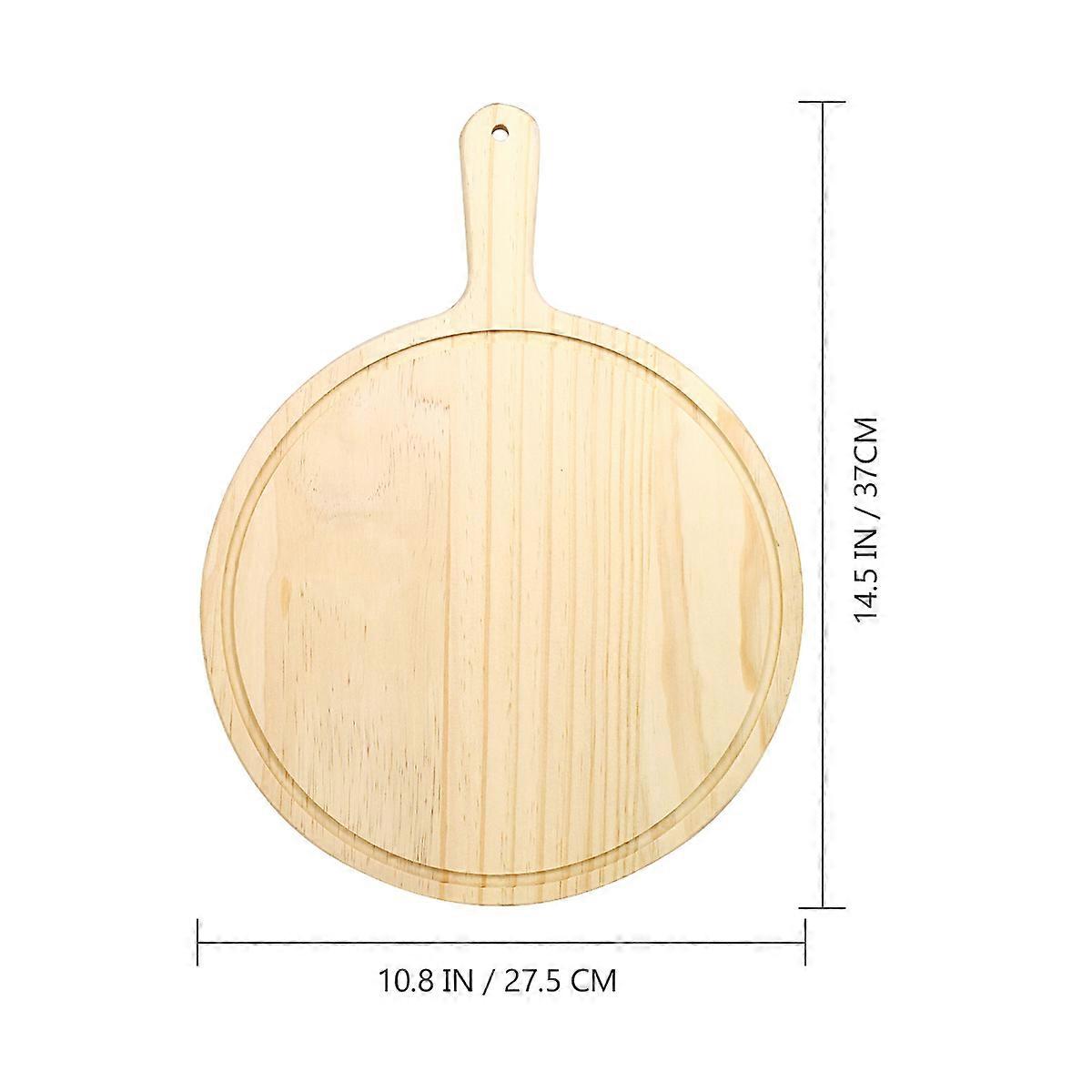 Assadeira de pizza de madeira para assar Ounona Natural Castanho Claro 11 polegadas