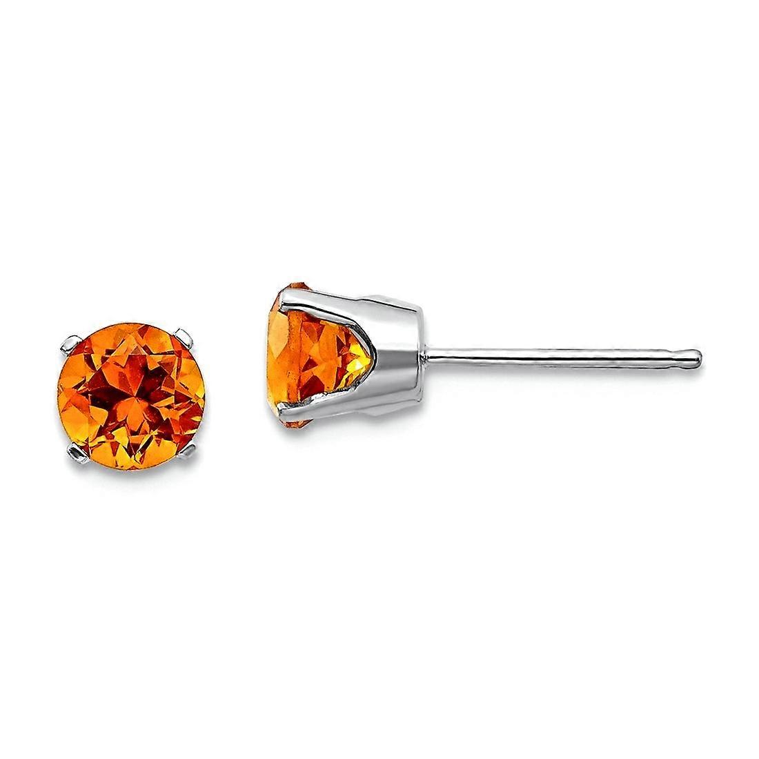 Or jaune massif 14 carats Citrine boucles d’oreilles-boucle d’oreille pour femme