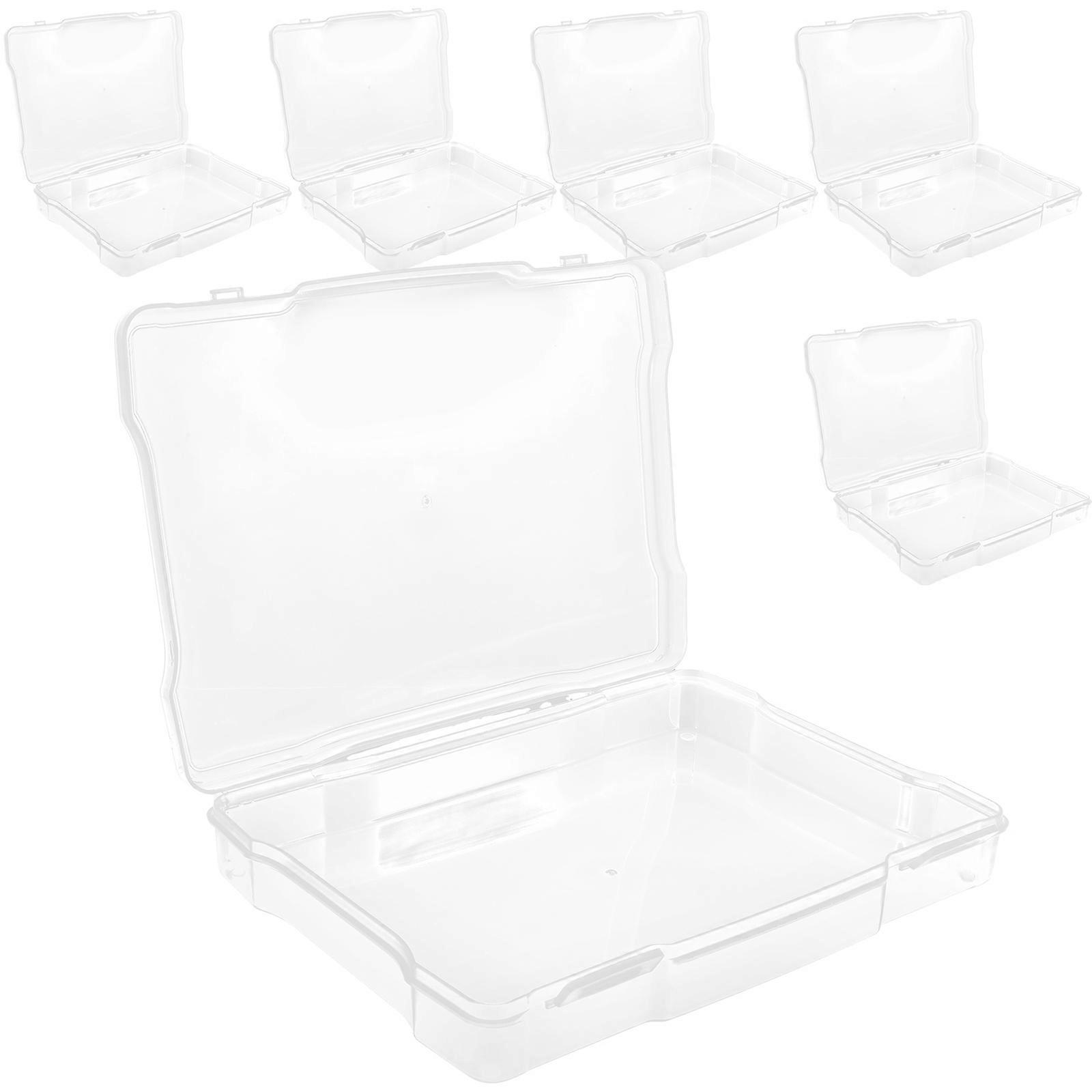 Greeting Card Storage Box Clear Plastic Storage Boxes for Organizing 12Pcs