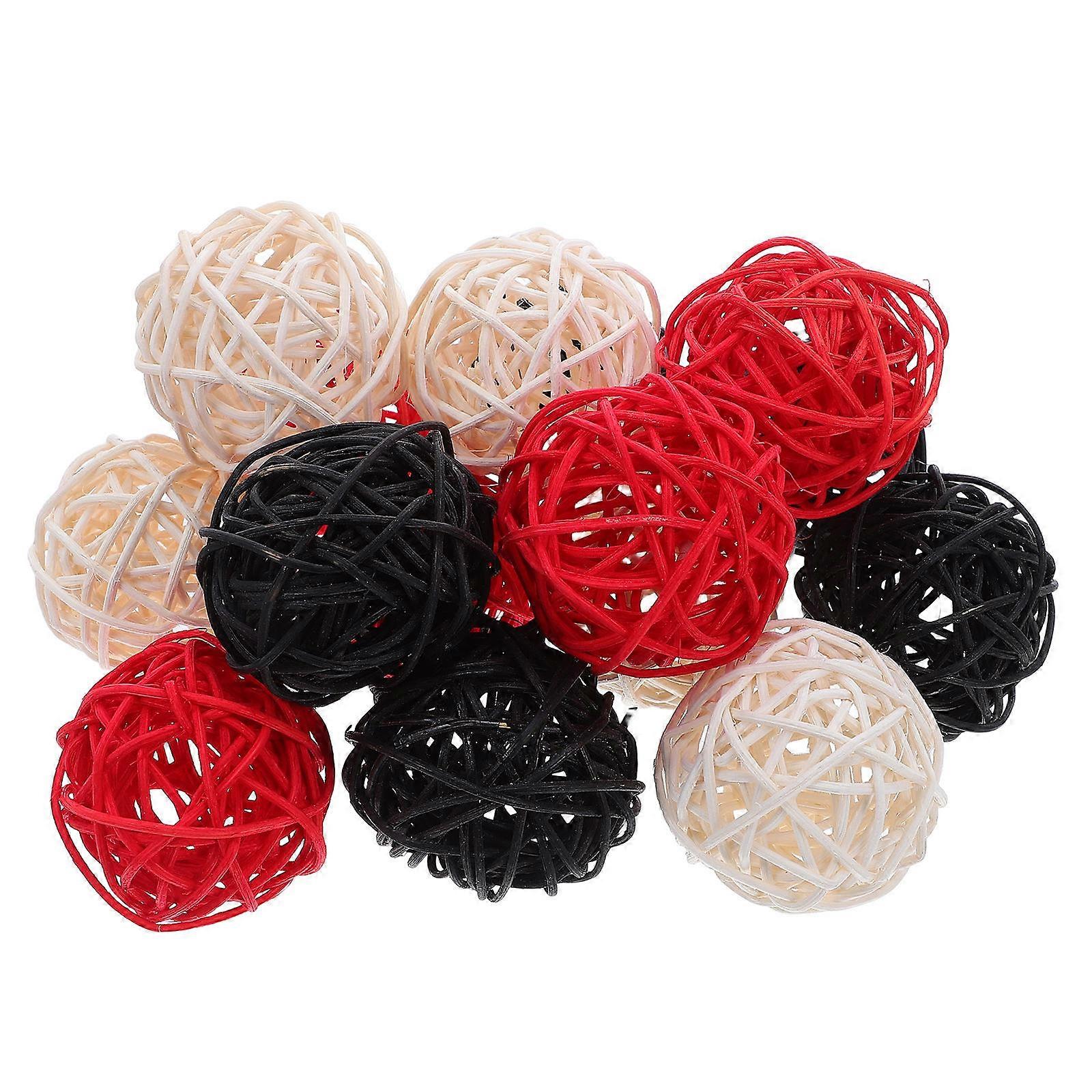 Decorative Rattan Ball Aromatherapy Diffuser for Home 15Pcs Set