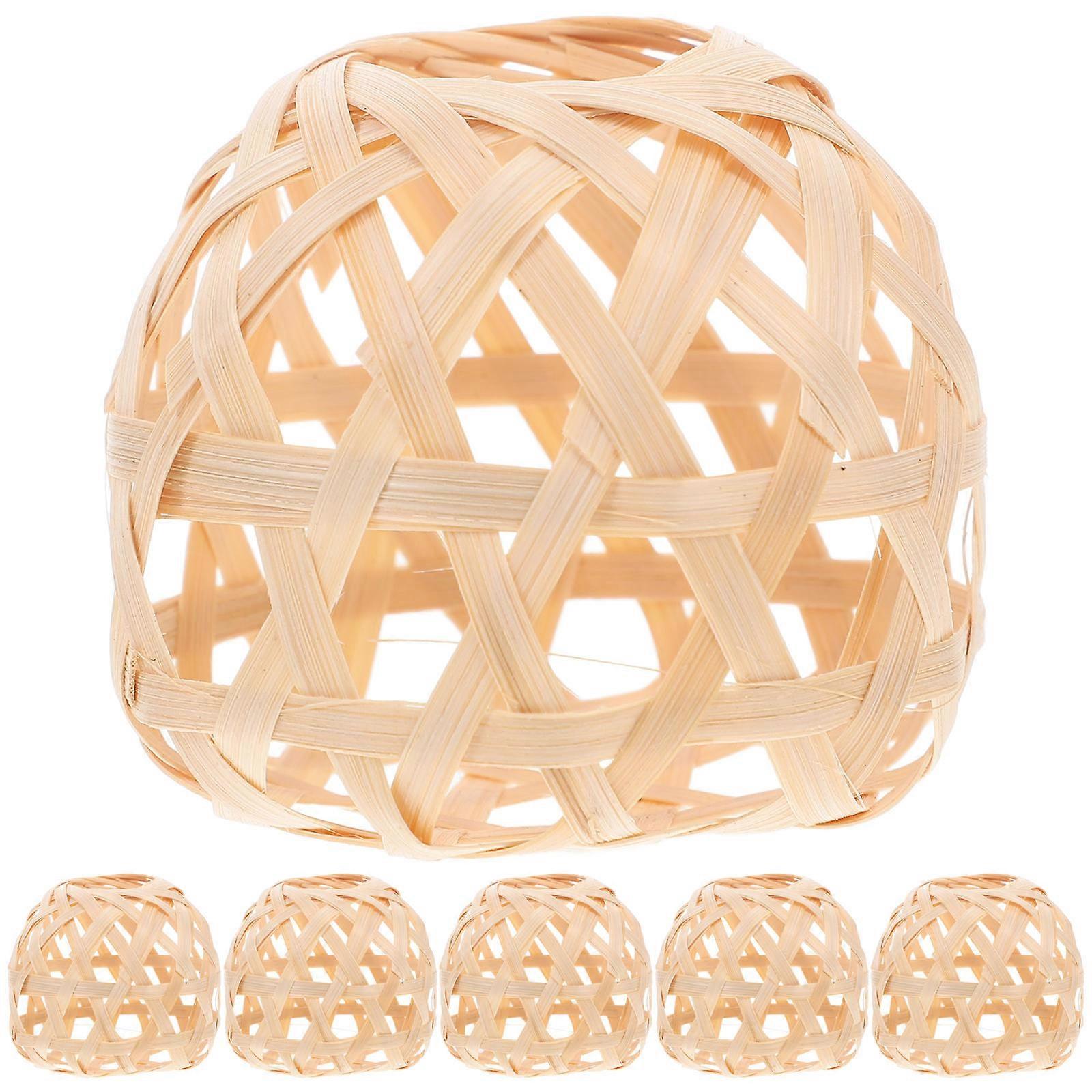Mini Woven Bamboo Lantern for Party Decorations 24Pcs Bamboo Lantern