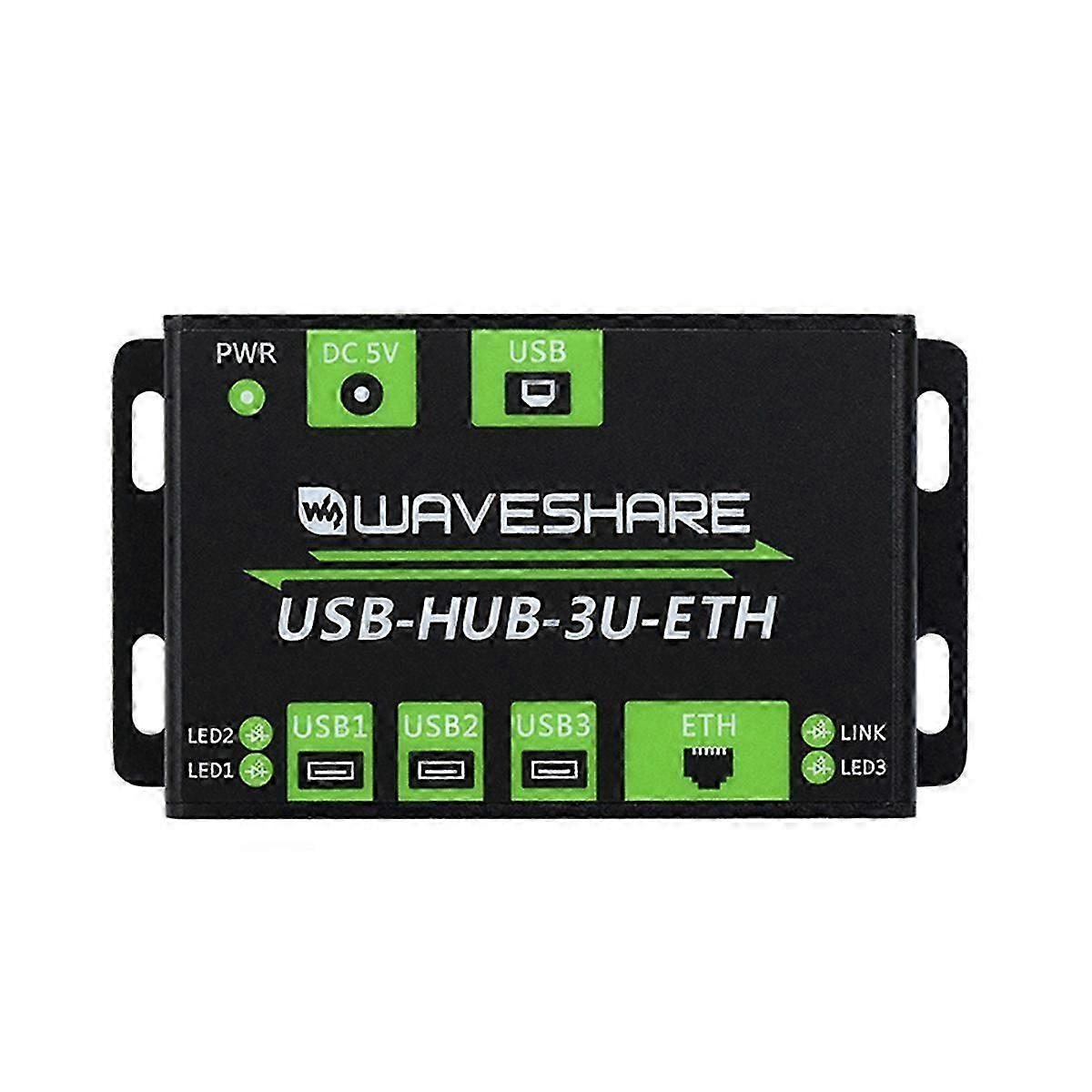 Multifunktionaler USB-HUB in Industriequalität Erweiterbarer 3-Port-USB-Hub + 100M Ethernet-Anschluss USB-HUB-3U-ET