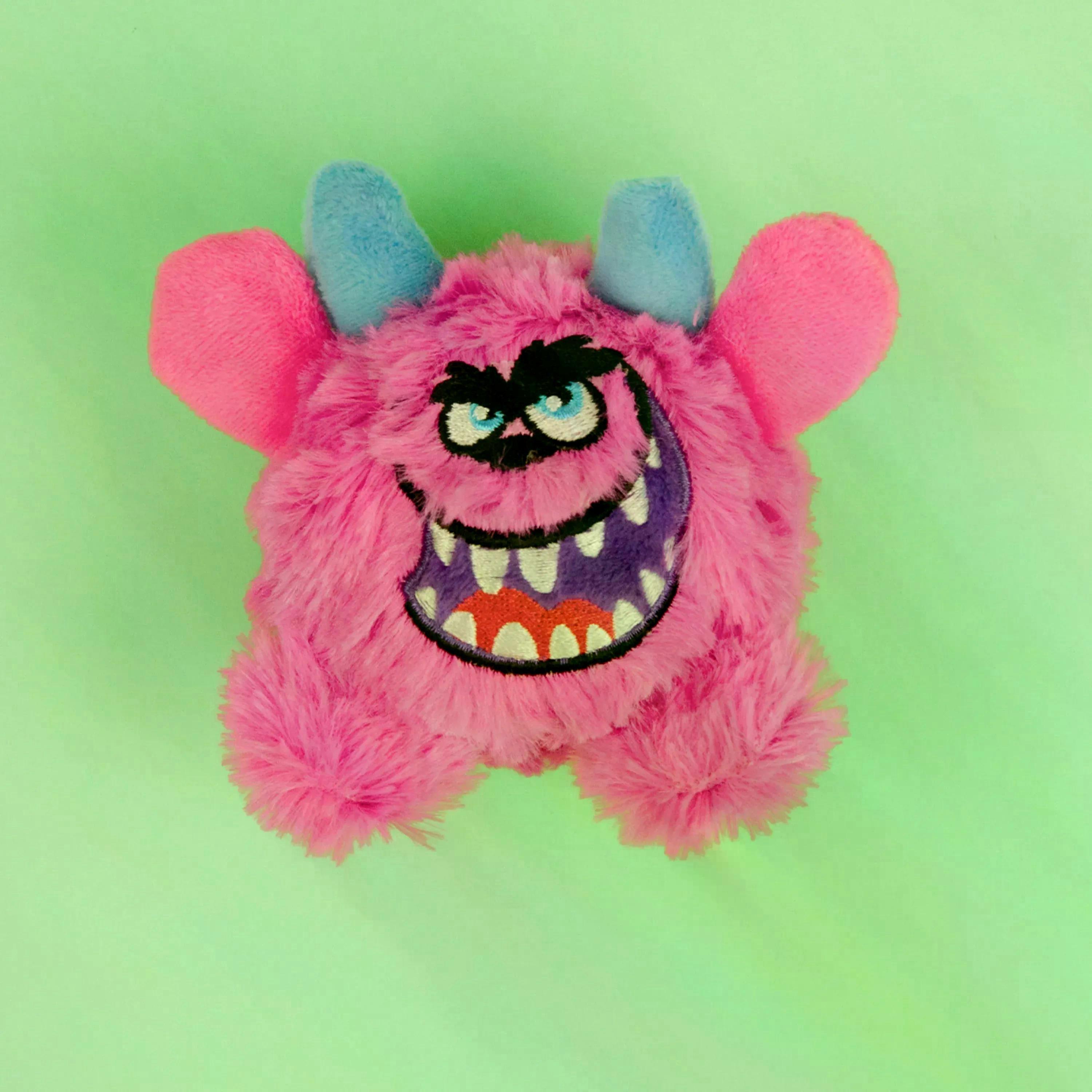 Monster and Crab shape interactive 2-in-1 dog toy with built-in squeaker spiky bouncy ball Plush chew Pet toys