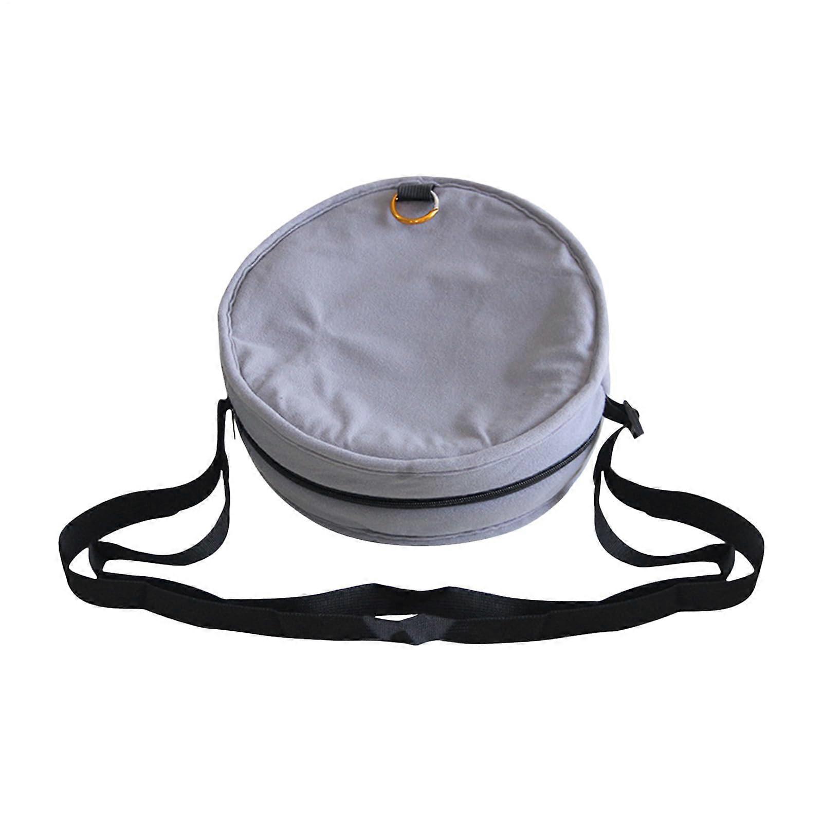 Folding Stool Tripod Stool Carry Case With Telescopic Brushed Fabric Sponge Padding For Camping Hiking Travel Grey