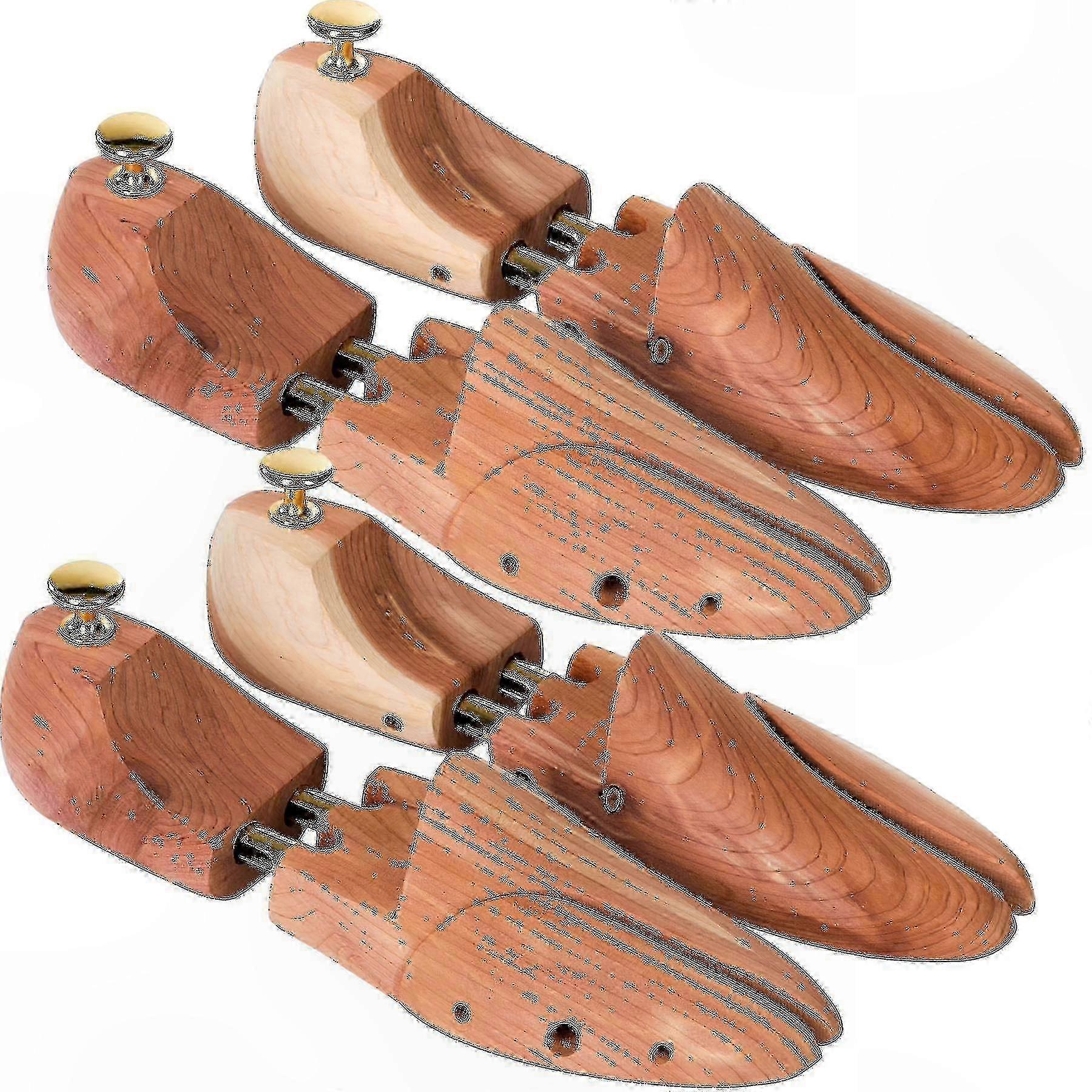 Premium Solid Cedar Shoe Stretcher, Size 44-45, Natural Brown Finish