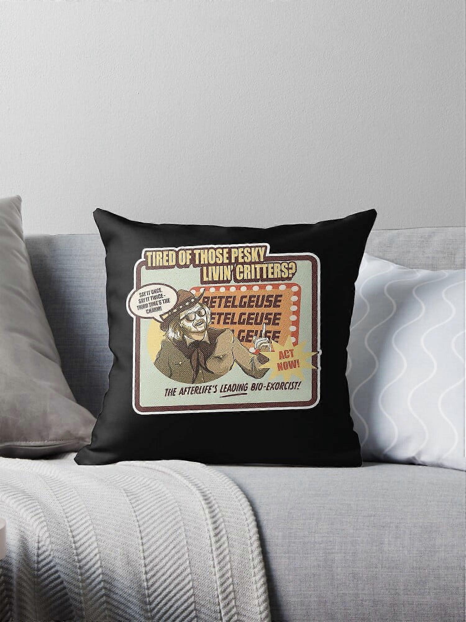 Capas de almofada Beetlejuice para sofá, 16x16 polegadas, dois lados