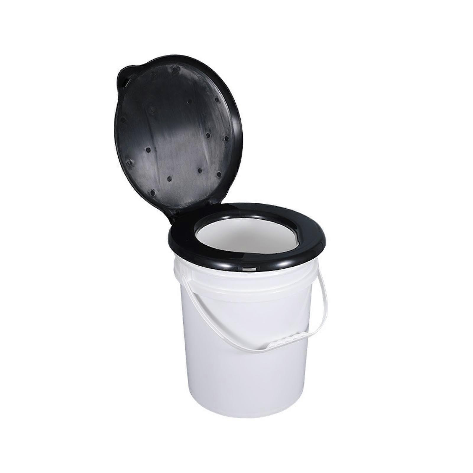 Portable Camping Toilet With Lid, MultiPurpose Trash Can, Compact Toilet Bucket For Boating, Hiking, Beach, Car Use