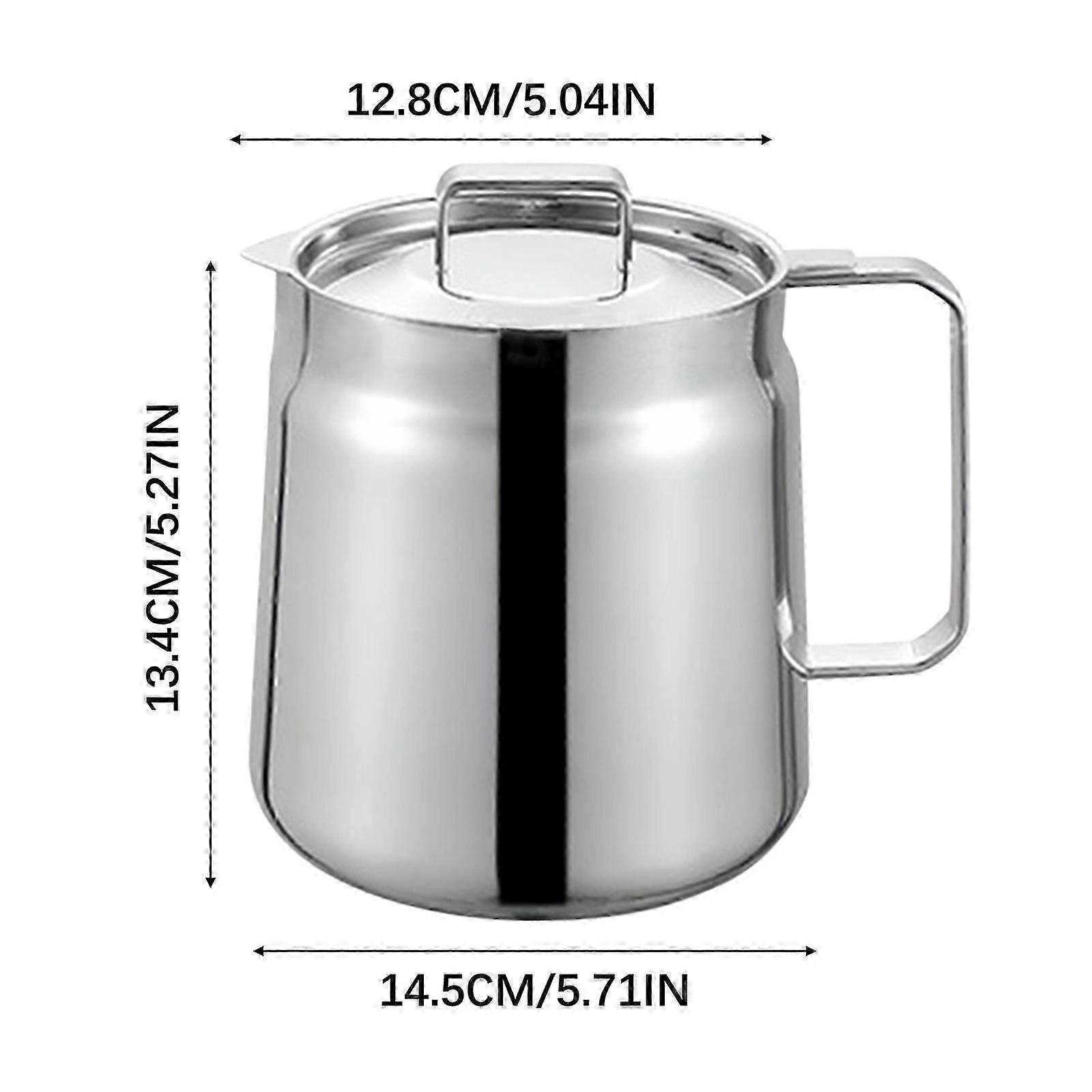 304 Stainless Steel Large Capacity Multipurpose Oil Filter - Ideal For Grease Cooking Oil And More - Non-Leakage And Drip-Free Design FLYE2252