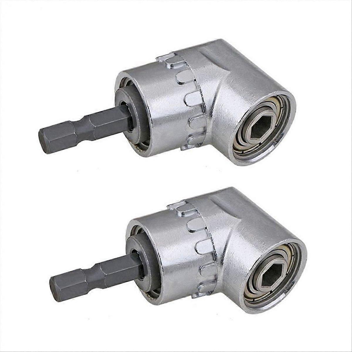 2PCS Right Angle Drill,105 Degree Multifunction Right Angle Driver with 1/4inch Hex Bit Socket Screw
