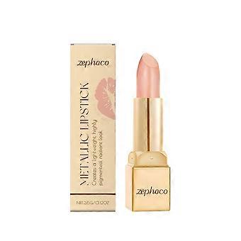 Light apricot 3.5g Metallic  lipstick series light texture moisturizing color glossy makeup to create bright lip makeup