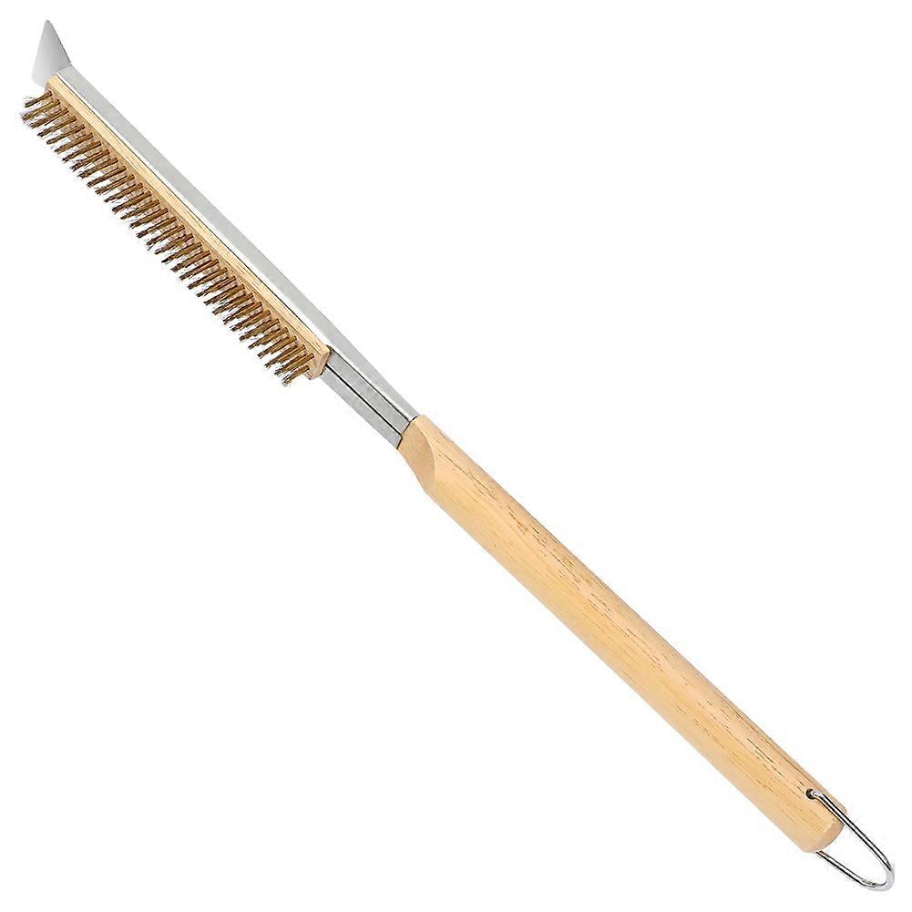 21 英寸带刮刀的披萨烤箱刷，用于烧烤架清洁