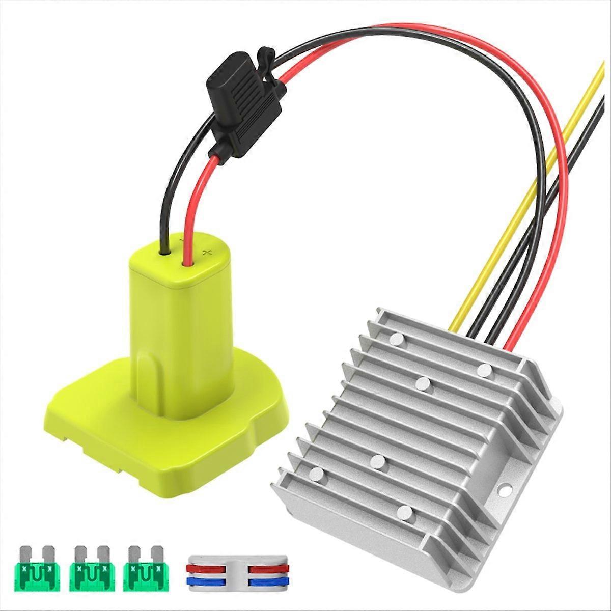 Step-down-omformer for Ryobi 18v-batteri, DC-strømomformeradapter