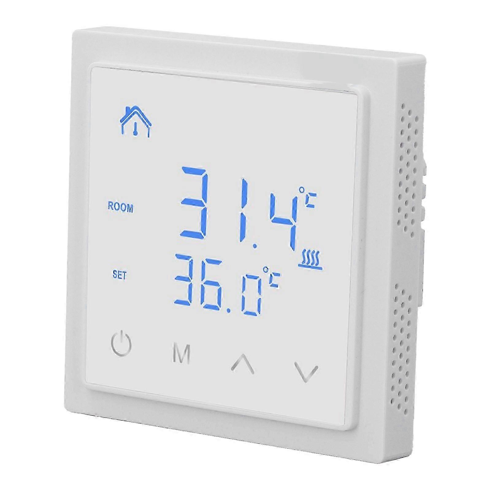 Electric Underfloor Heating Thermostat LED Display High Accuracy Anti False Contact Temperature Controller 16A AC85V250V
