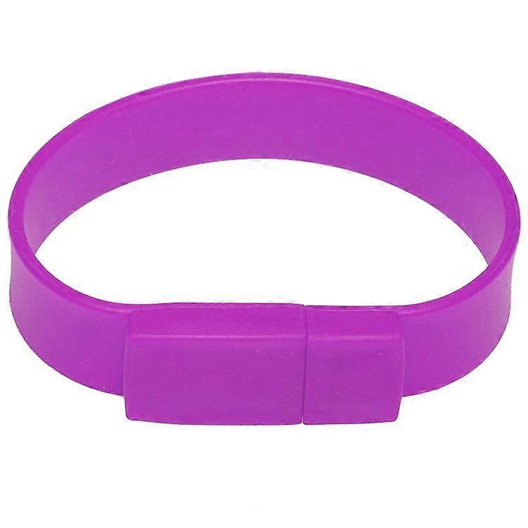 2GB Silicon Bracelets USB 2.0 Flash Disk (Purple)