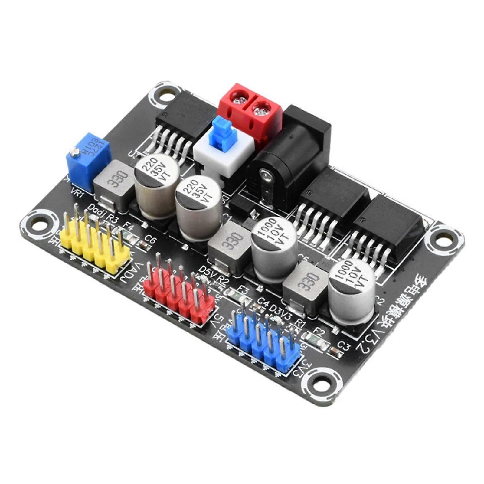 Stepping Down Electricity Regulator Module 7-25V to 3.3V/5V Power Supply Module Replacement For Car Electronic Device Multicolor